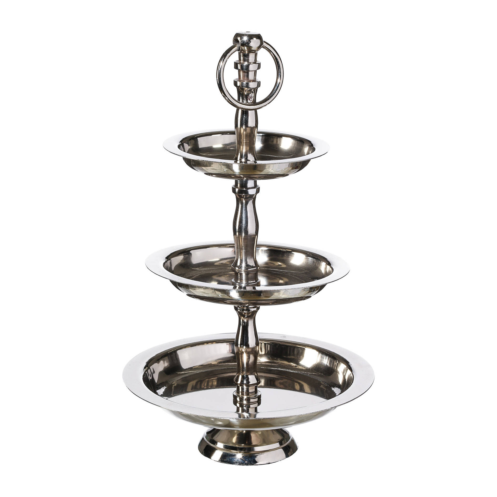 Gasper Etagere Aluminium Poliert H: 33 cm  | Schubiger Möbel