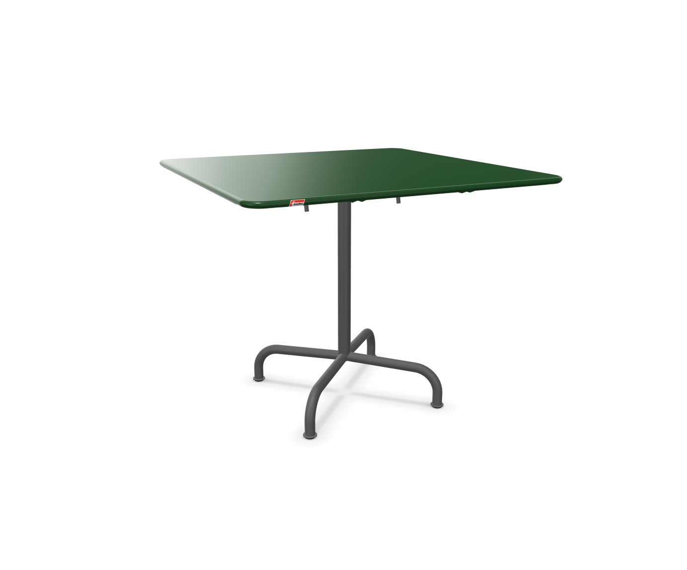 Metall-Tisch Rigi Quadratisch von Schaffner / Farbe: Tannengrün / Grösse: 90 x 90 cm