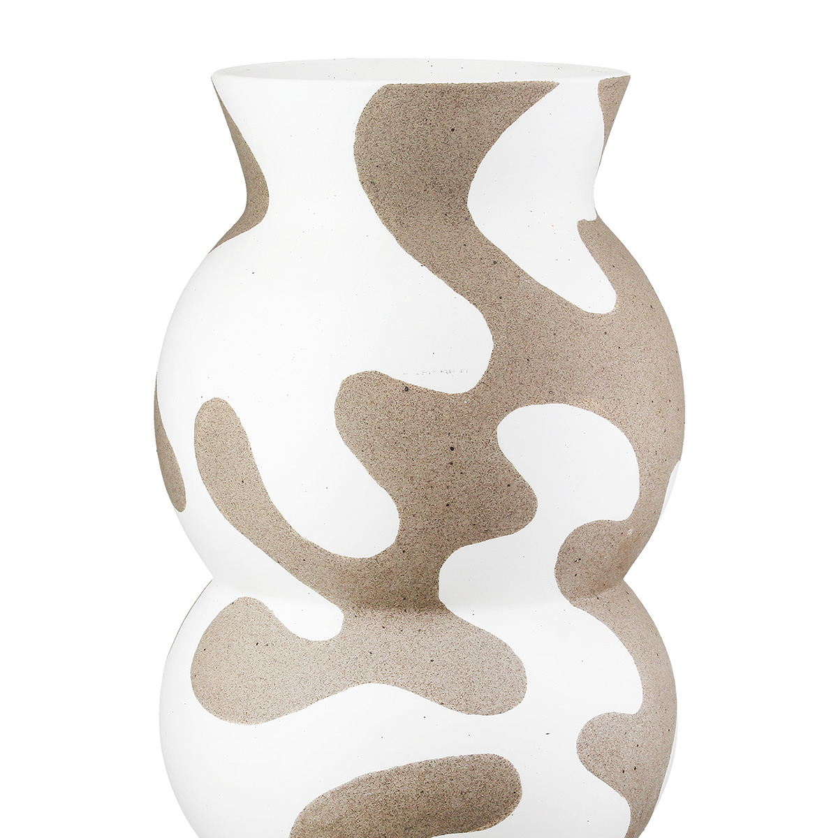 Vase Areno, Keramik, Beige, Grau, Weiss H: 35 cm Gilde