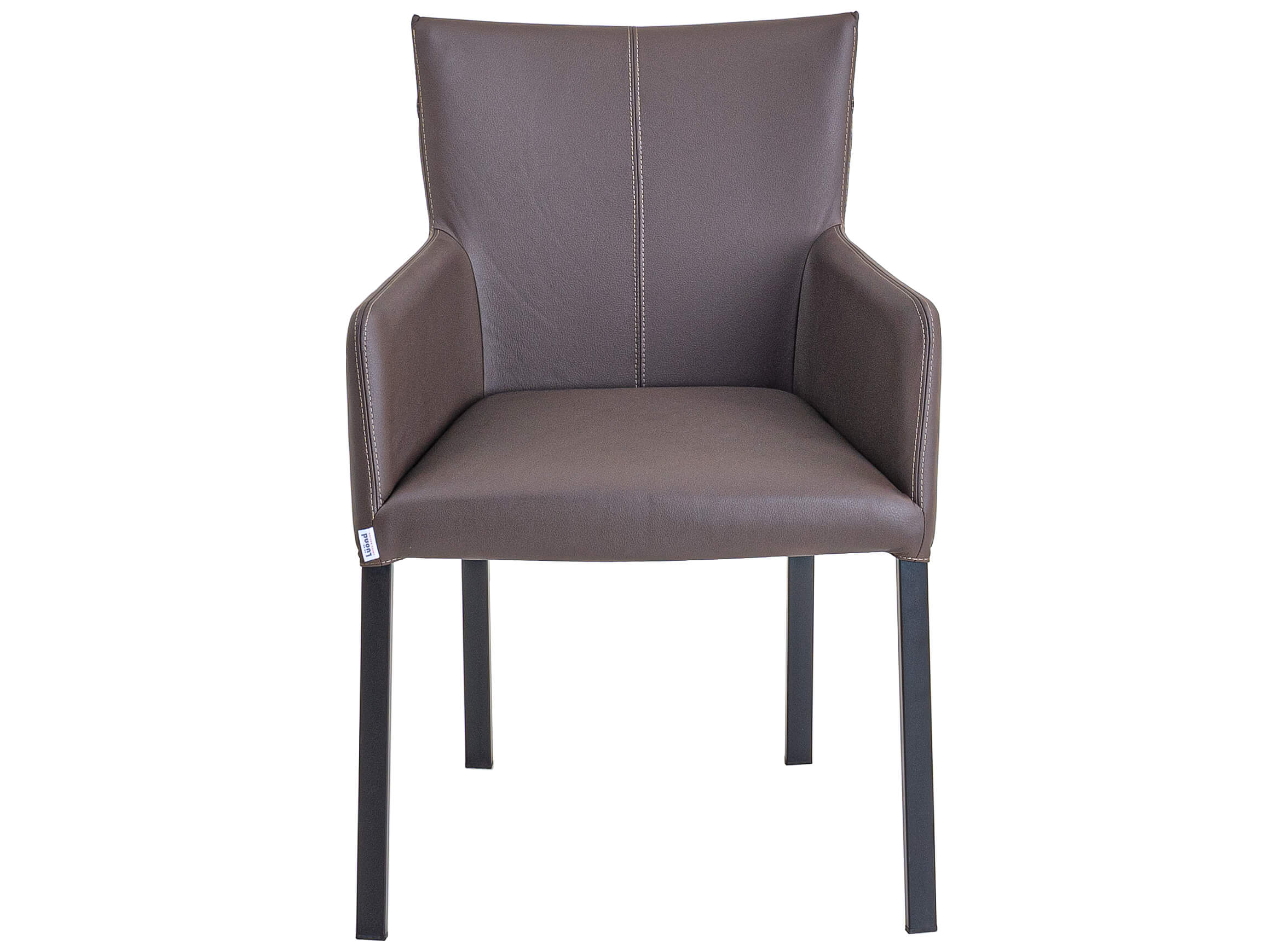 Armlehnstuhl Loredana Lüönd / Farbe: Dunkelbraun / Material: Leder