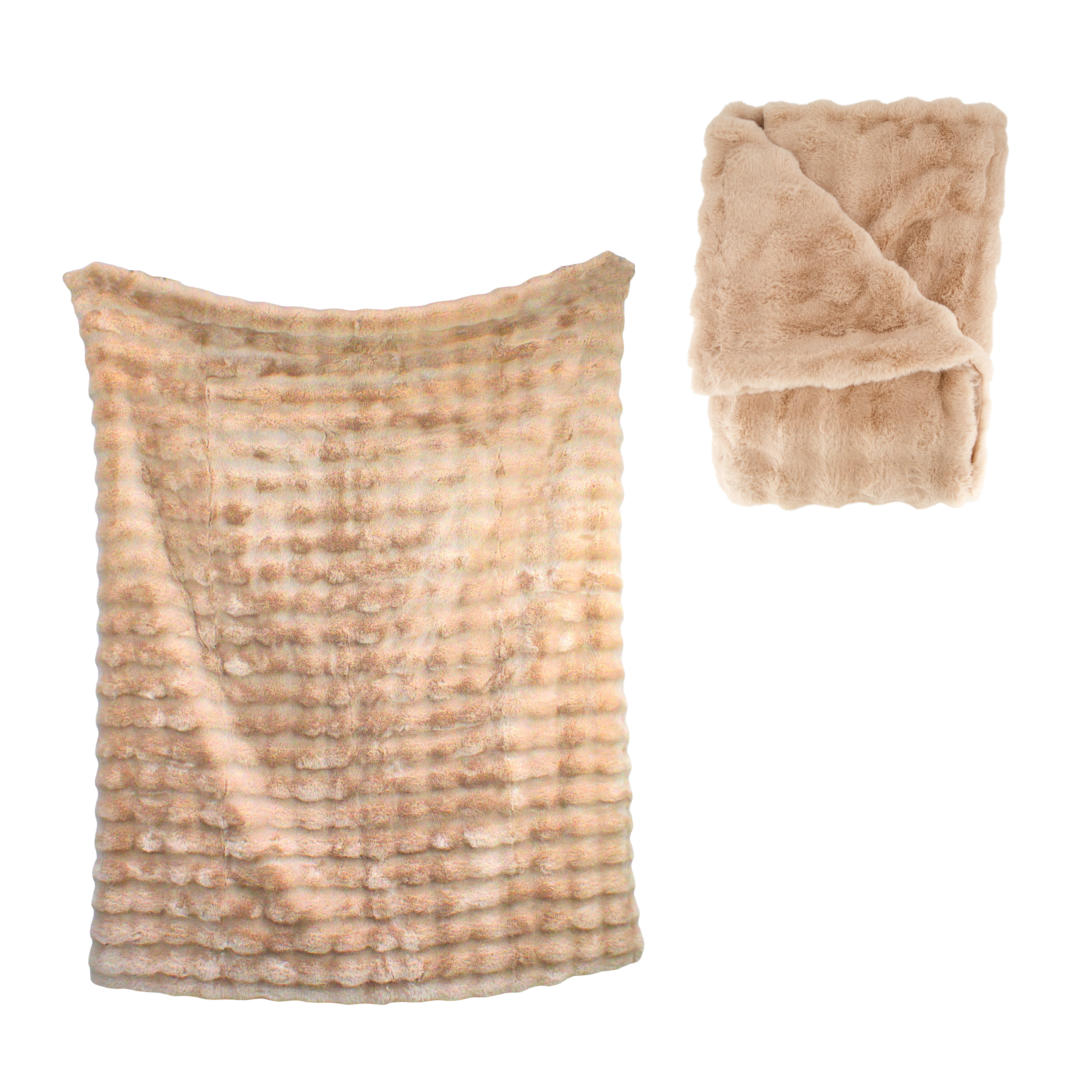 Plaid Comfy, Beige 170x130 cm Decofinder