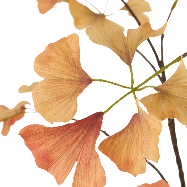 Kunstblumen Gingkozweig, Orange Gasper