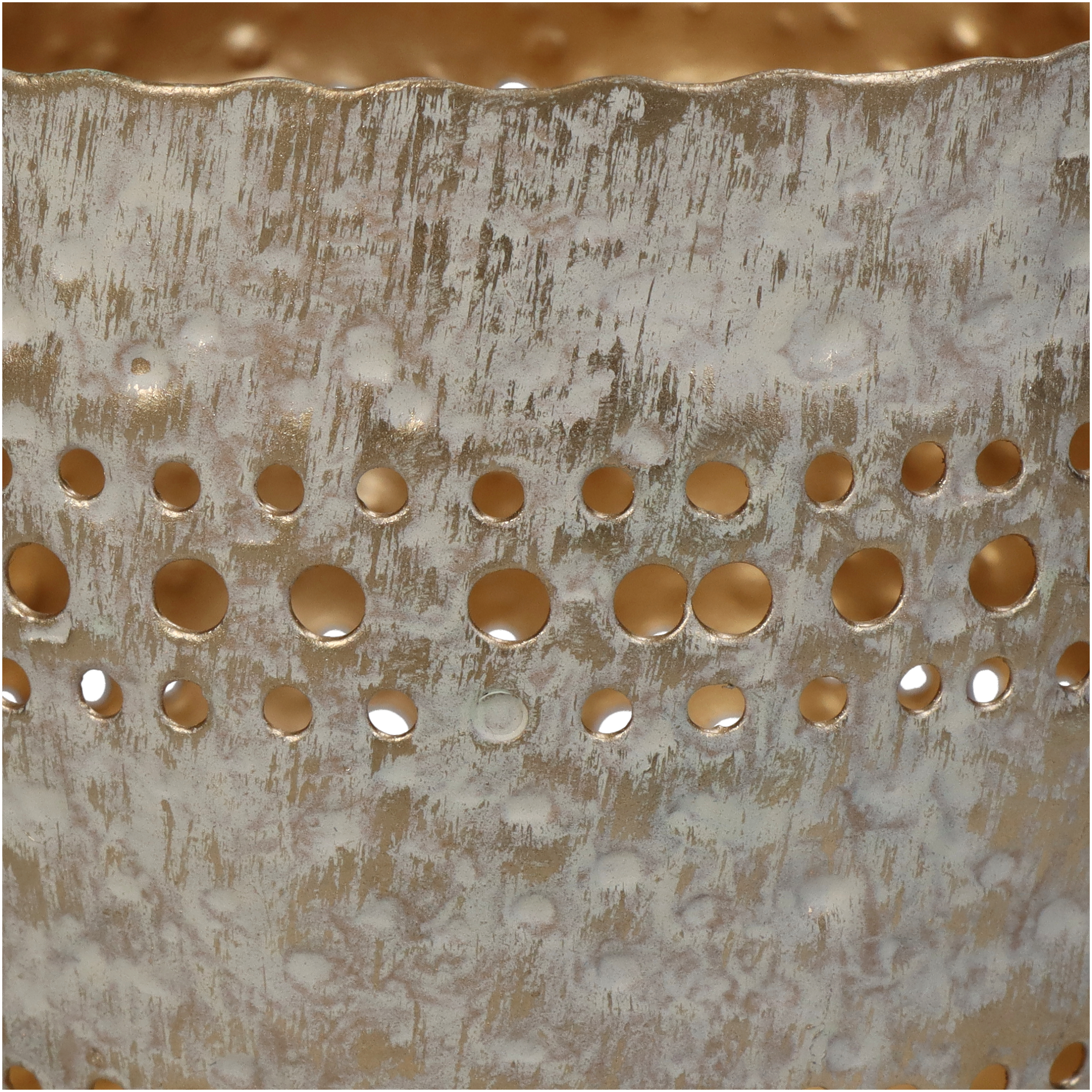 Windlicht Iron, Elfenbein H: 11 cm Kersten