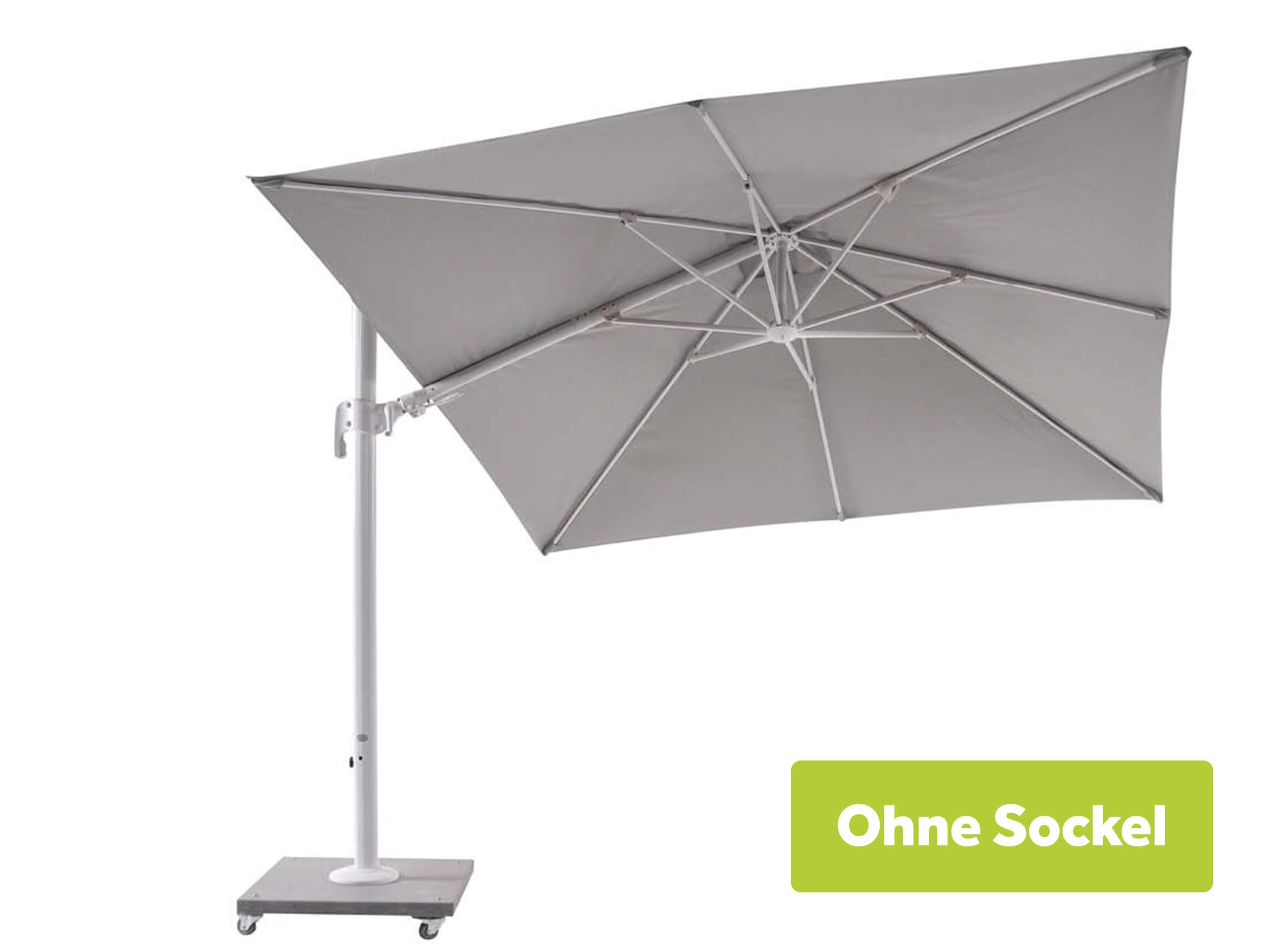 Sonnenschirm Patras Carbon B: 250 cm Life / Farbe: Grau