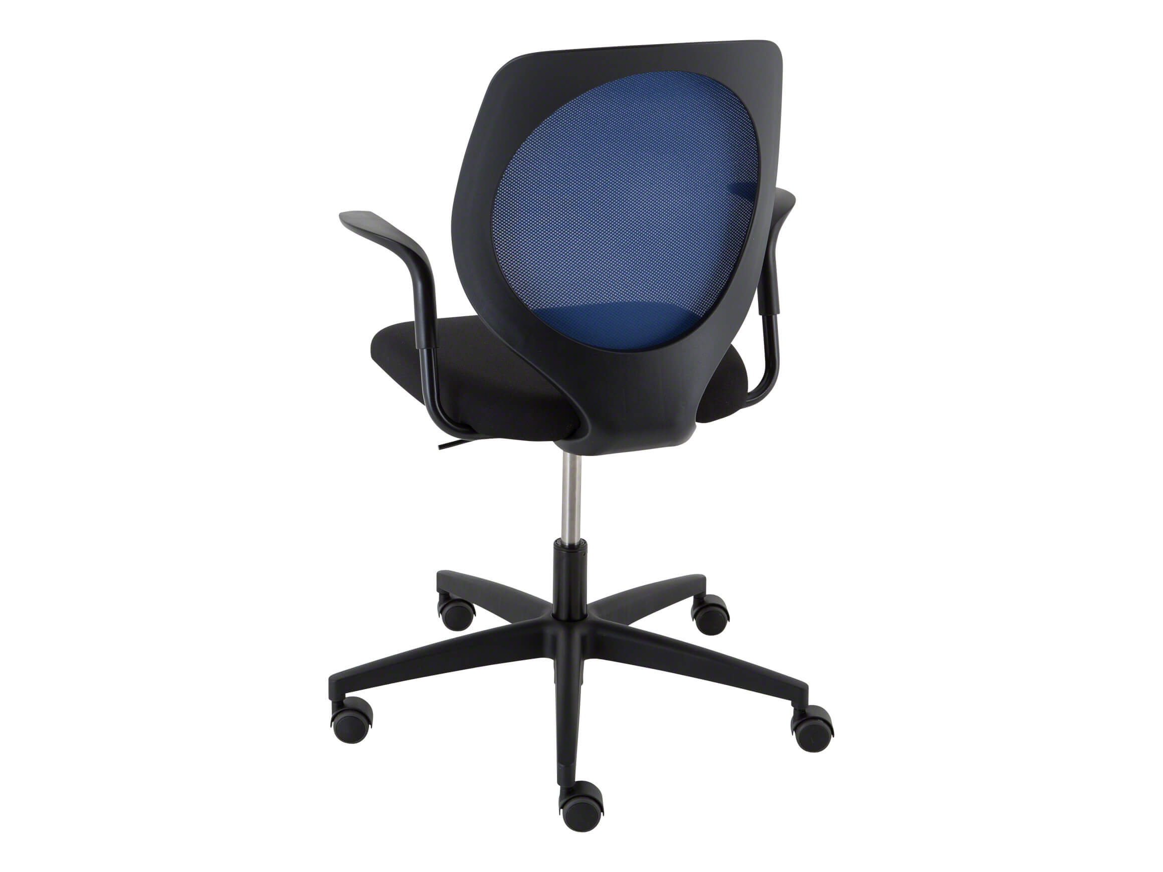Bürostuhl Giroflex 353, Stoff Blau-Schwarz, b 70 cm t