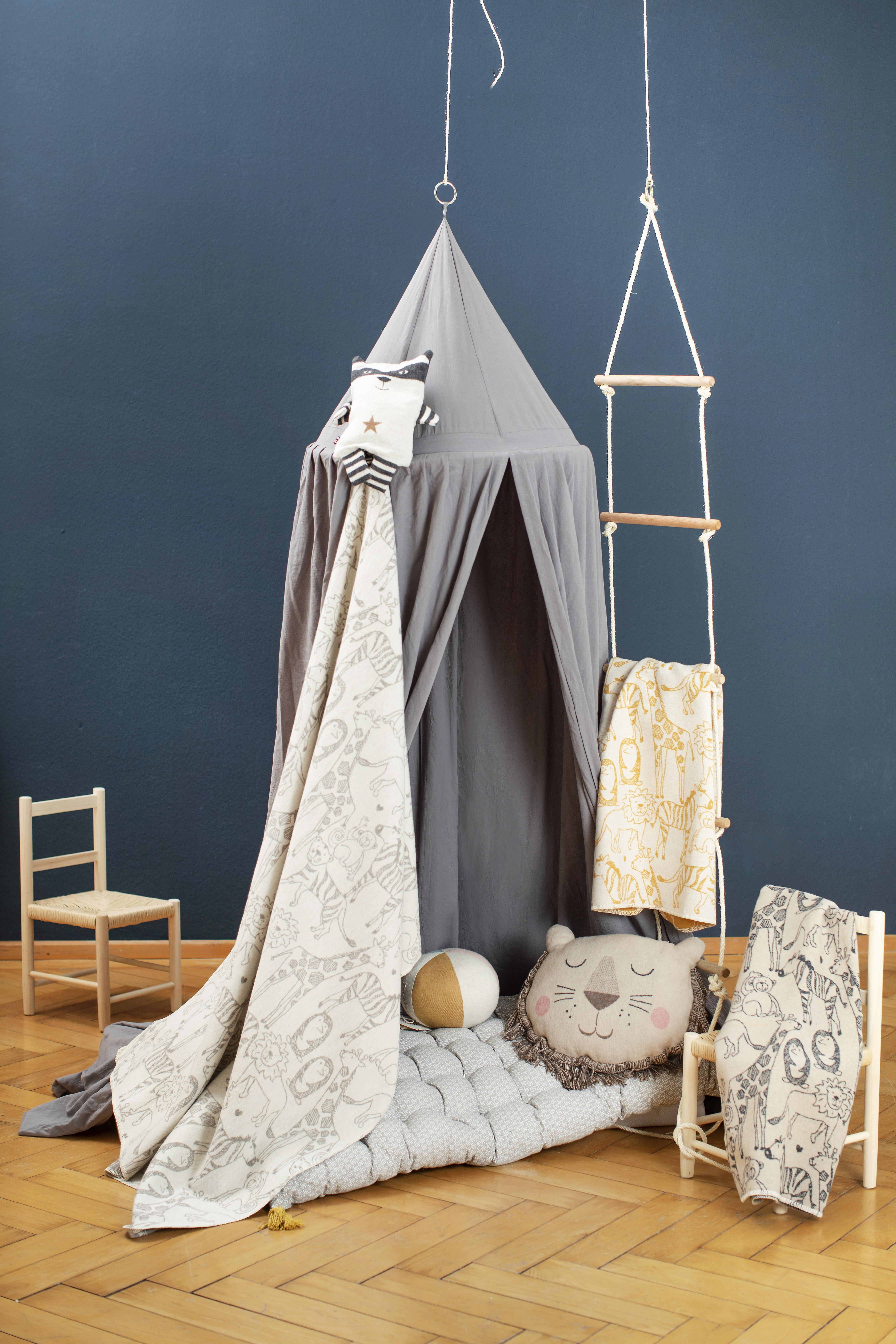 Baby blanket Jewel Zoo, nature 70 x 90 cm Sander AG