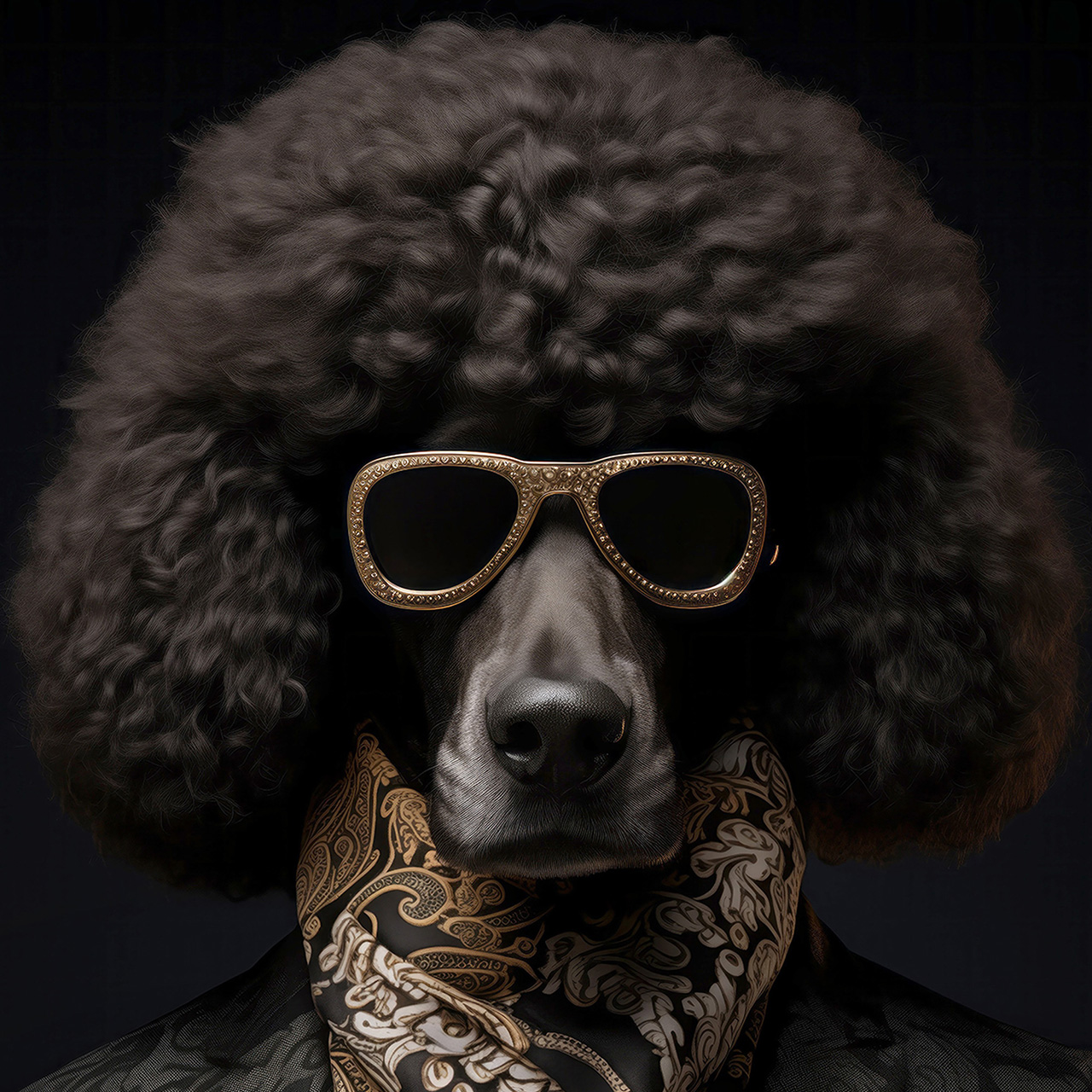 Canvas-Stylish Pudel-image LAND