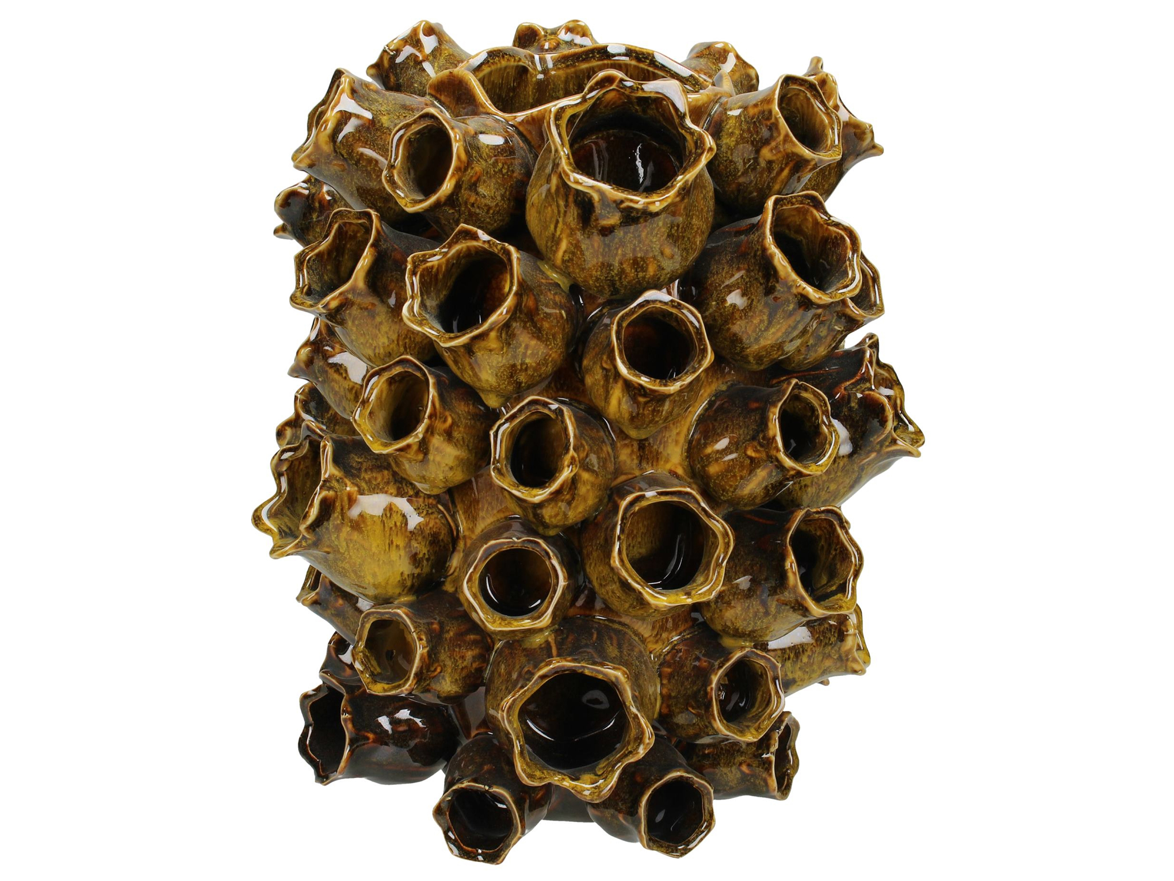 Vase Keramik Senfgelb B: 27 cm Kersten