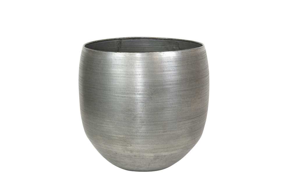 Decofinder Pflanzengefäss Rowen, Übertopf, Silber B: 17 cm  | Schubiger Möbel