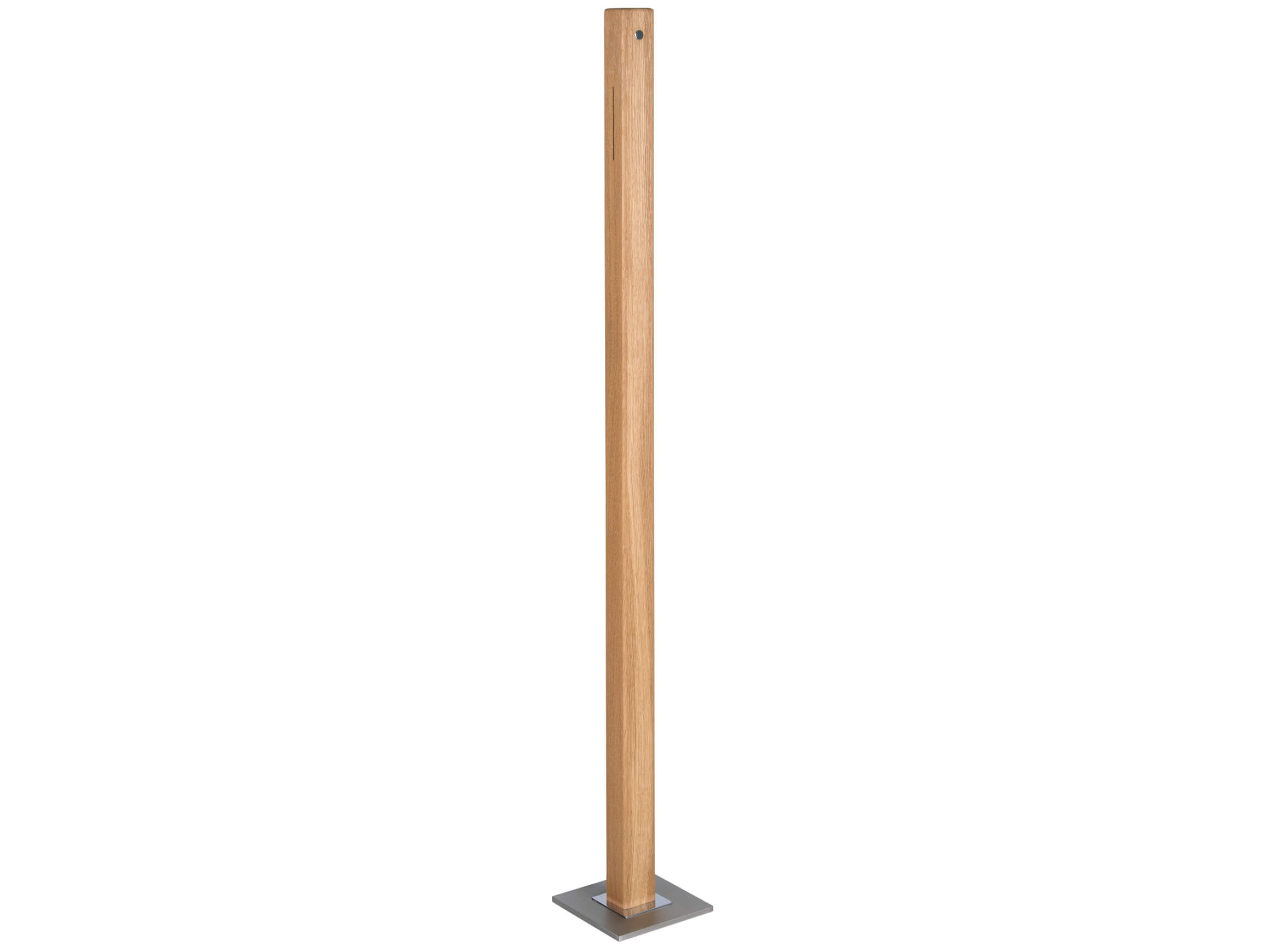 Stehlampe Leana Eiche h: 121cm, Leuchte: Nickel Matt Gebürstet