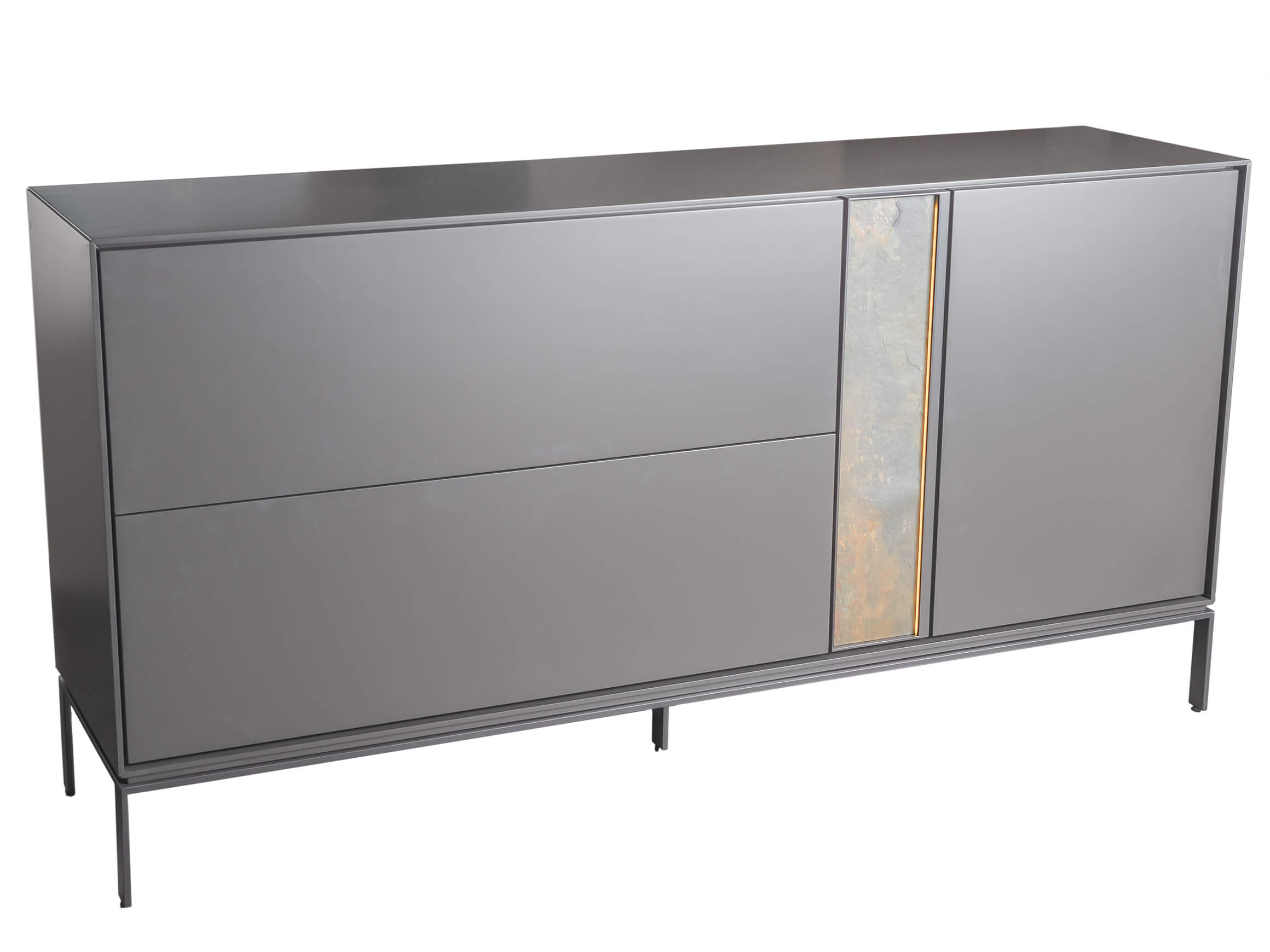 Wohnwand Felice Abrito / Farbe: Schwarzgrau