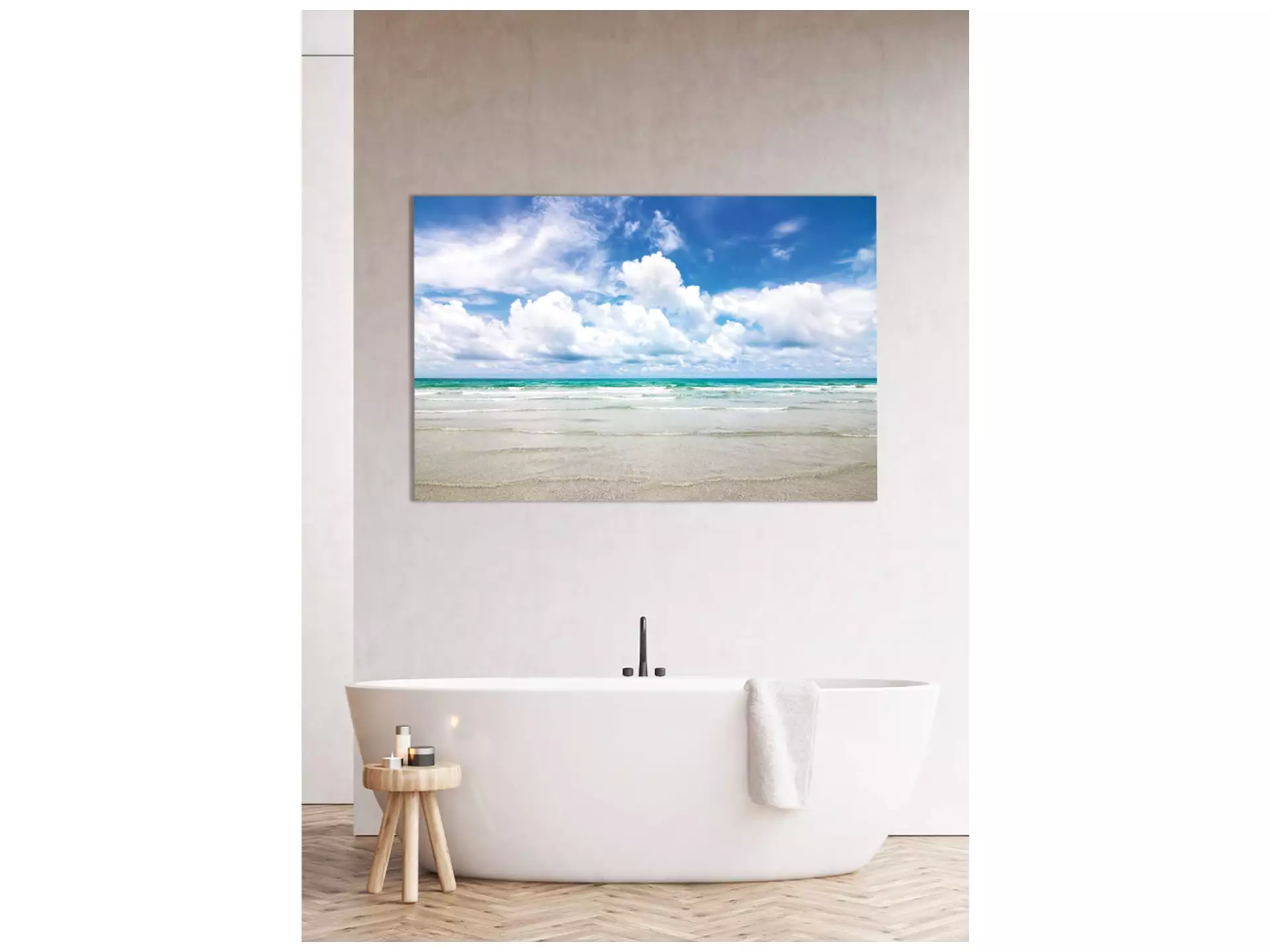 Digitaldruck auf Acrylglas Strand image LAND / Grösse: 150 x 100 cm