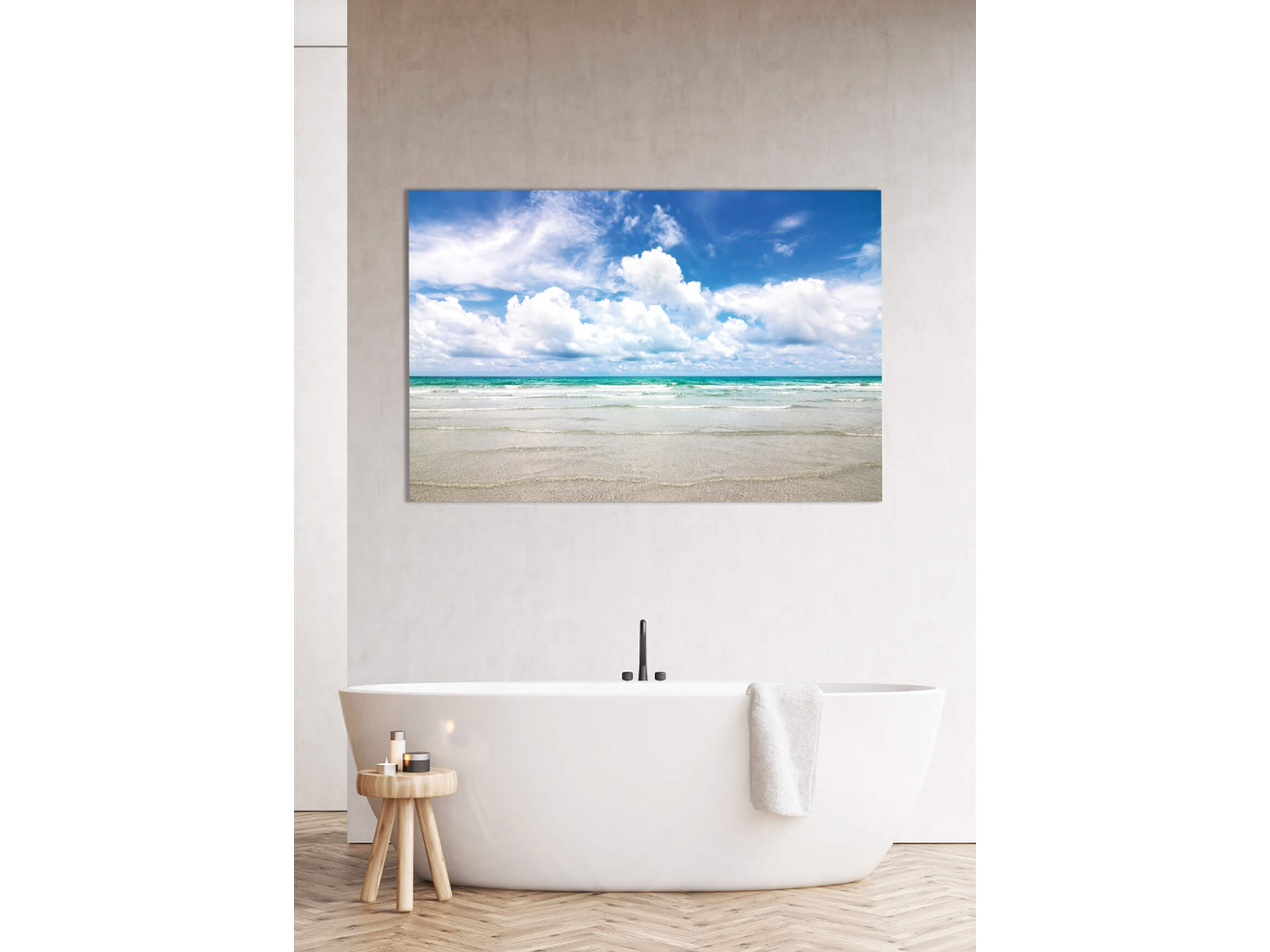 Digitaldruck auf Acrylglas Strand image LAND / Grösse: 150 x 100 cm