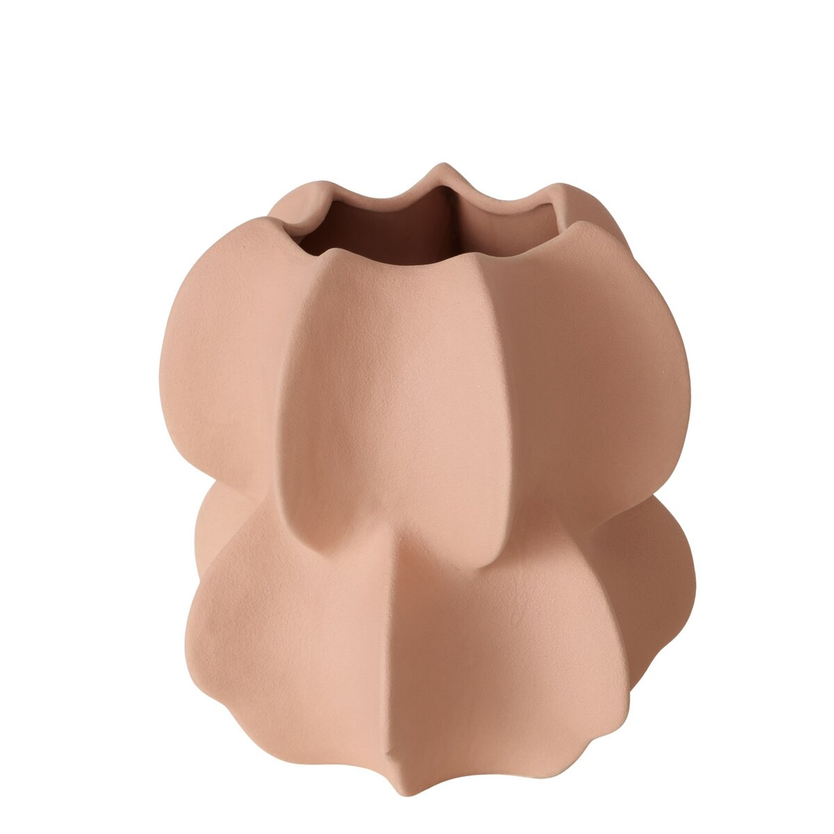 Vase Nima, Porzellan, Hellrosa von Roomio