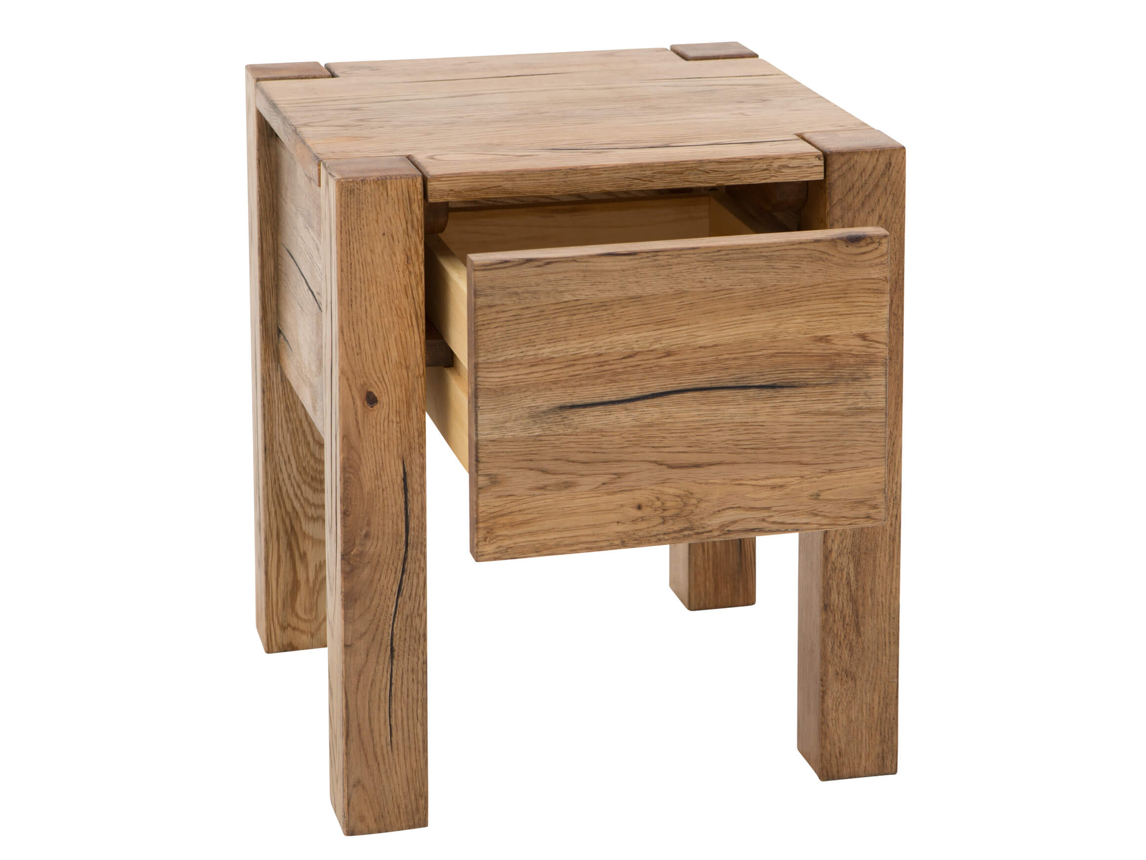 Nachttisch Porto Alegre, Sumpfeiche Massiv, b 40 cm t 40 cm h 45 cm