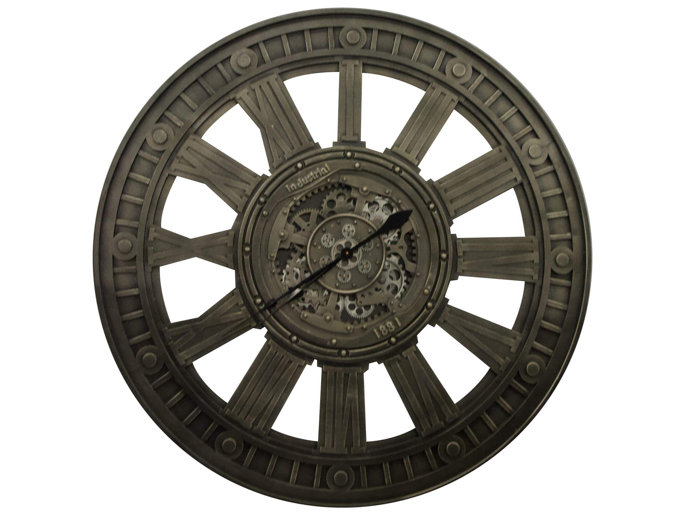 Wanduhr Grau D: 117 cm Decofinder