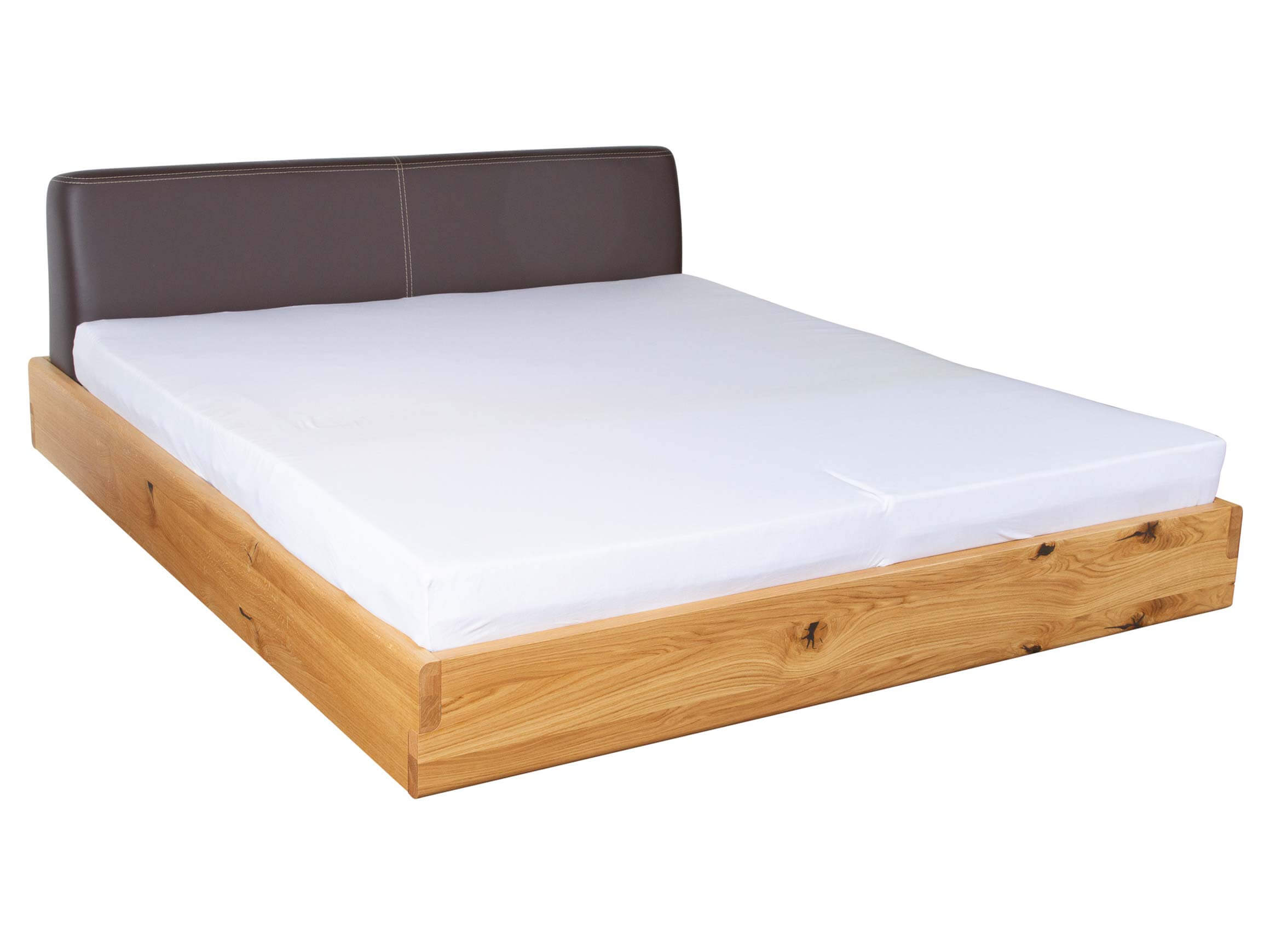 Bett Nox Team 7 / Farbe: Holzfarbig, Dunkelbraun / Material: