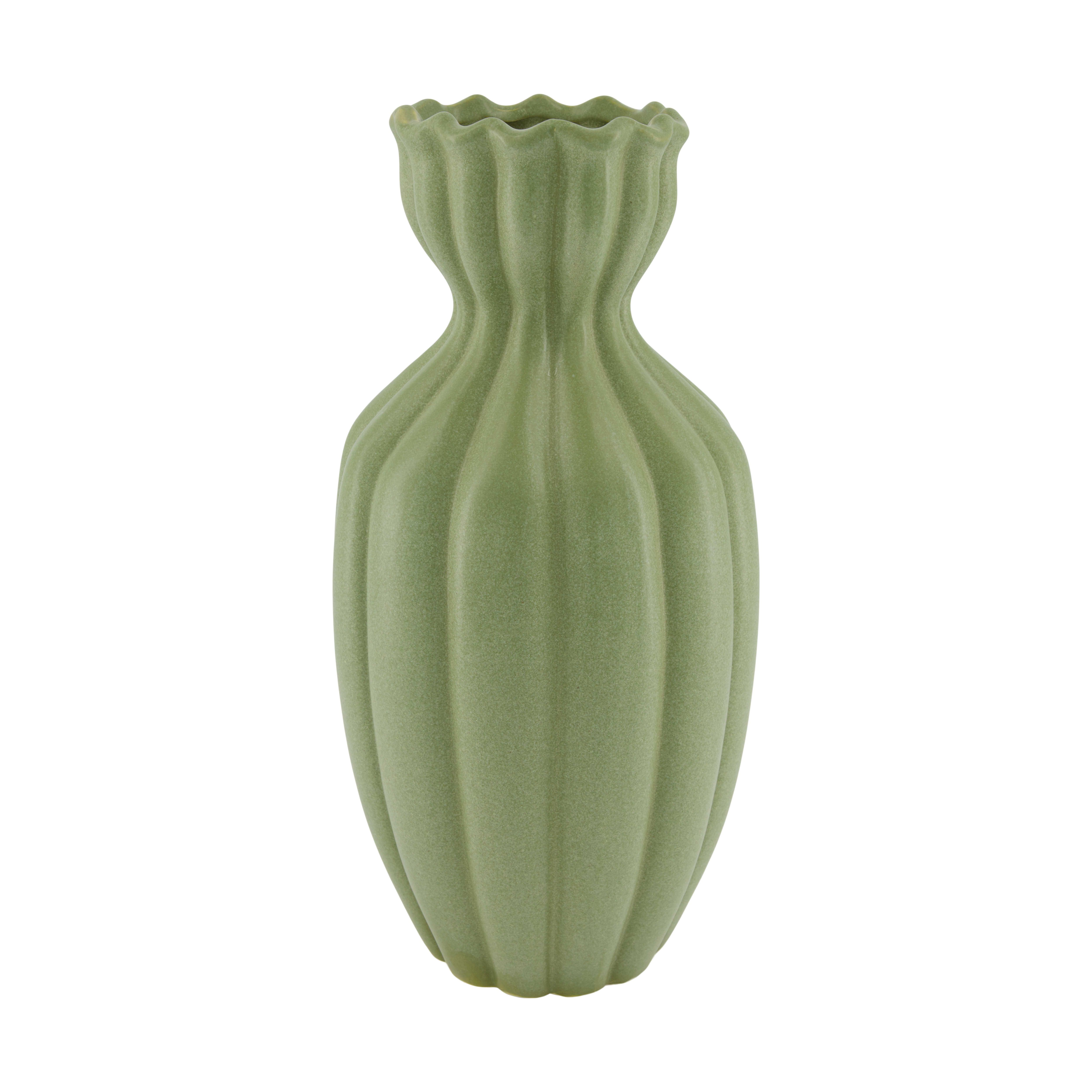 Decofinder Vase Keramik, Grün  | Schubiger Möbel