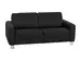Sofa Shetland Basic B: 188 cm Polipol / Farbe: Anthrazit / Material: Leder Basic