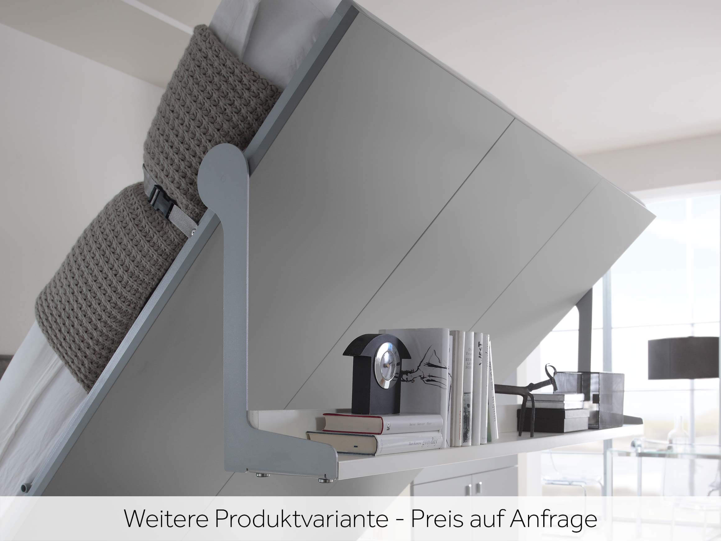 Schrankbett Set Zürich Nehl/ Farbe: Grau/Weiss