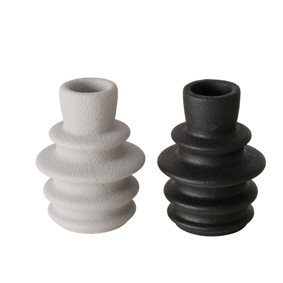 Candle holder Primaro, stoneware, Assorted black or from Roomio