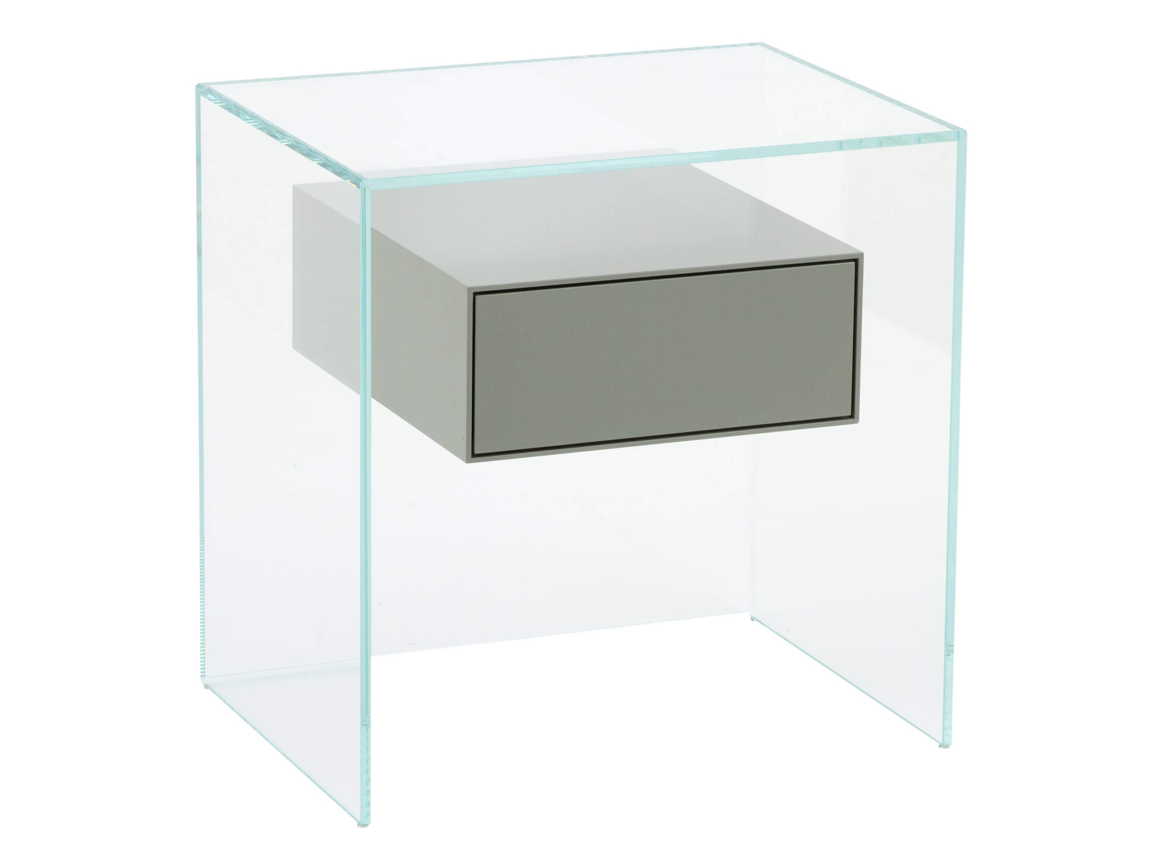 Beistelltisch Priya, Korpus Optiwhite Klar,