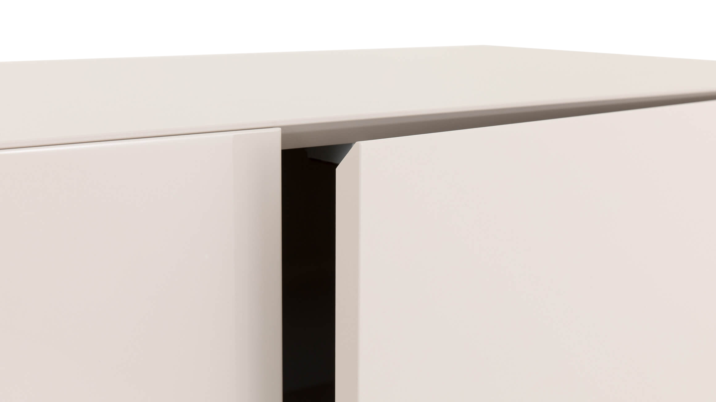 Sideboard Porto, Elfenbein Hochglanz, Fronten Matt, b