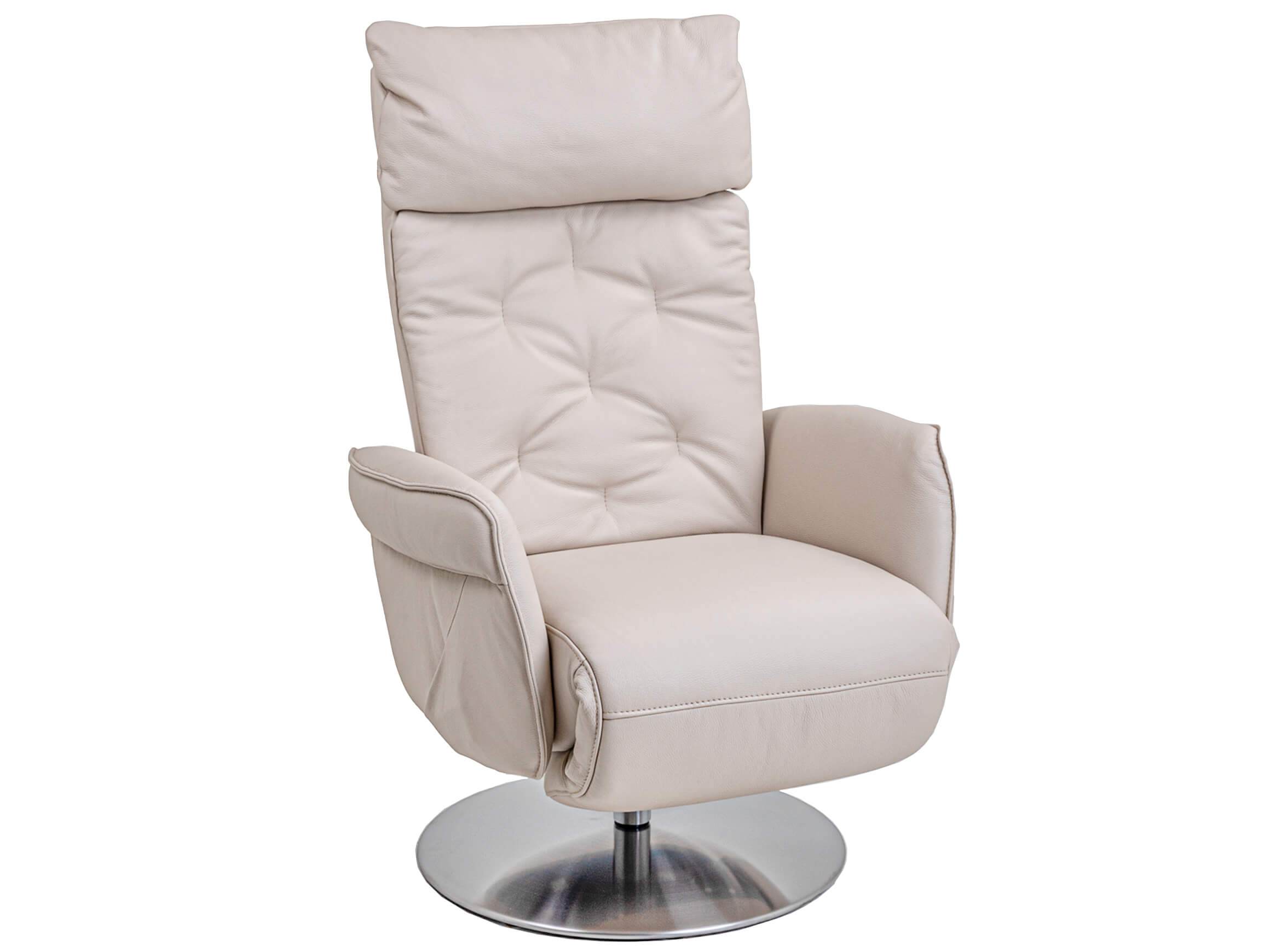 Relaxer Dimitri Himolla / Farbe: Nebel / Bezugsmaterial: Leder