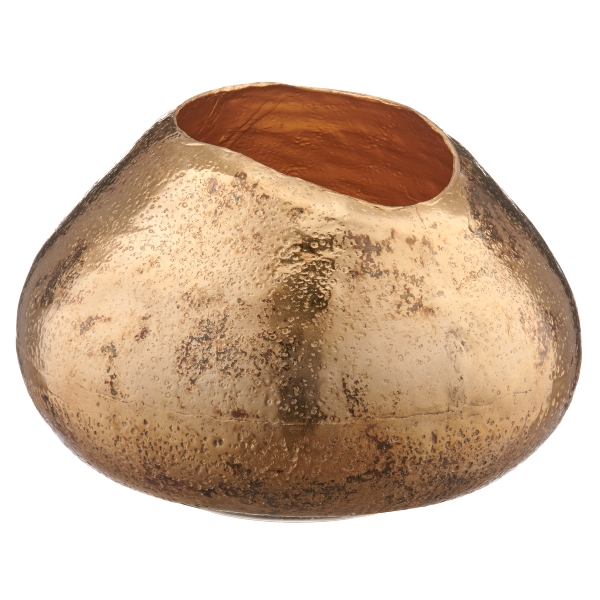 Vase Metall Gehämmert, Champagner Gasper