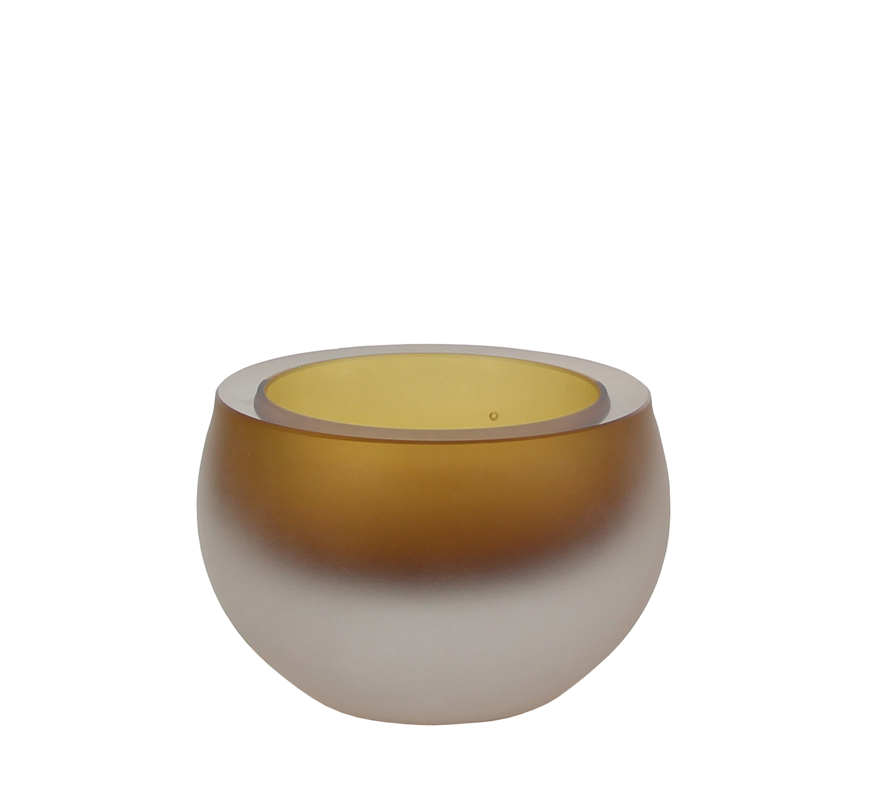 Kaheku Windlicht Olson, Amber-Matt H: 7 cm Orange | Schubiger Möbel