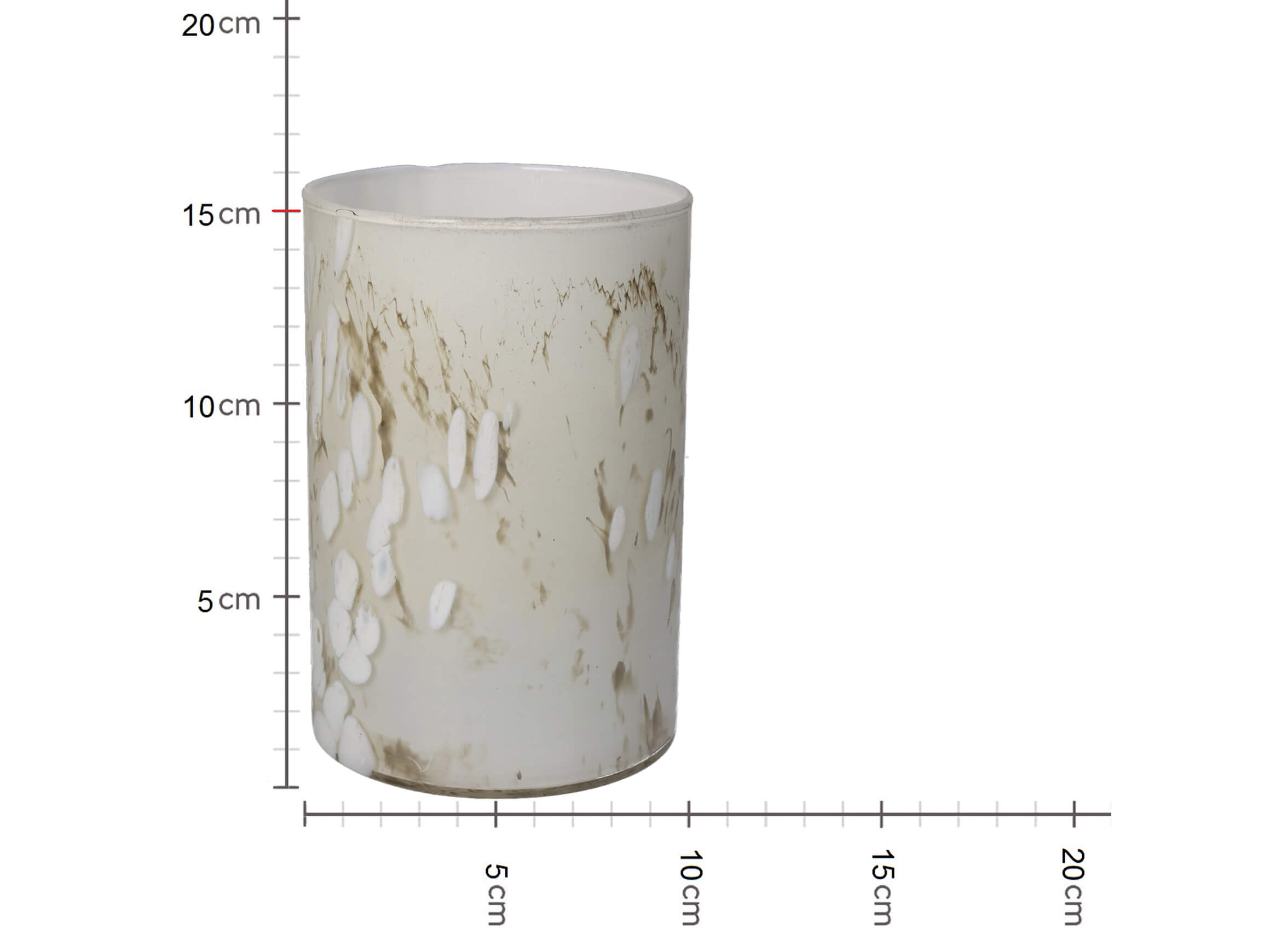 Windlicht Glas Beige H: 15 cm Kersten