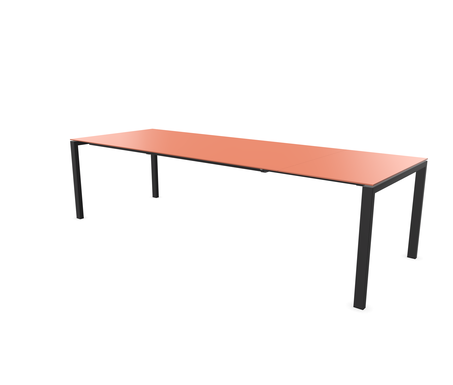 Lucerne pull-out table from Schaffner / Colour: Terracotta / Size: 220/280 x 100 cm