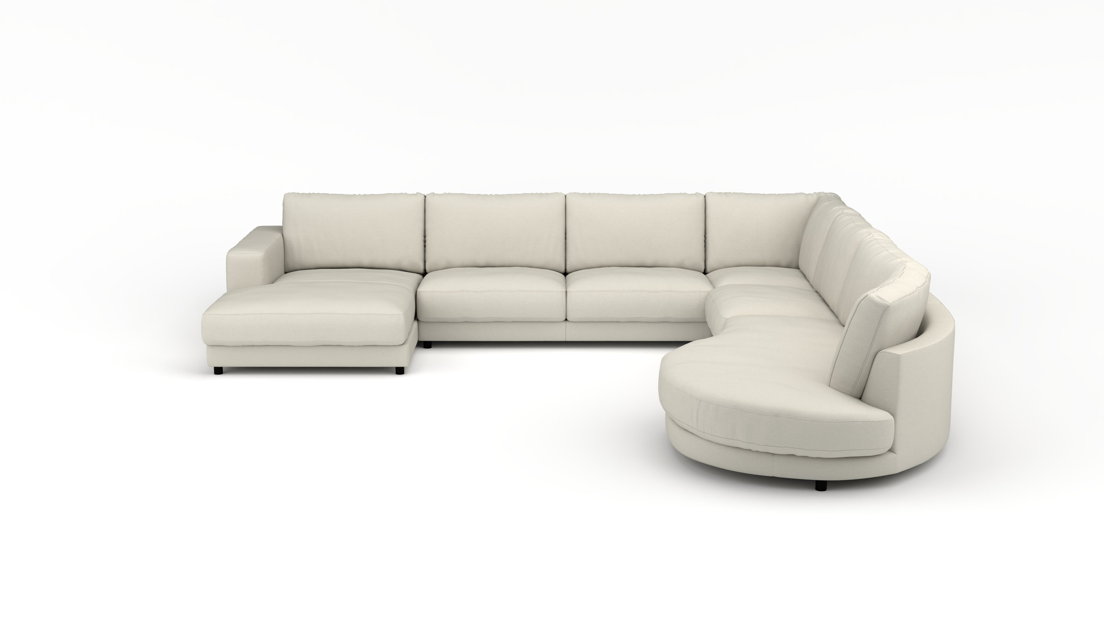 Wohnlandschaft #2 Jupiter UrbanDesign / Farbe: Weiss / Bezugsmaterial: Stoff