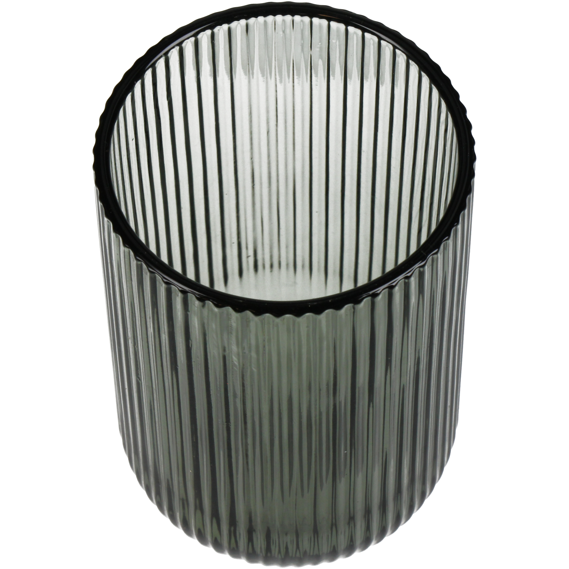 Trinkglas Stripe, Glas, Grau H: 13 cm Kersten