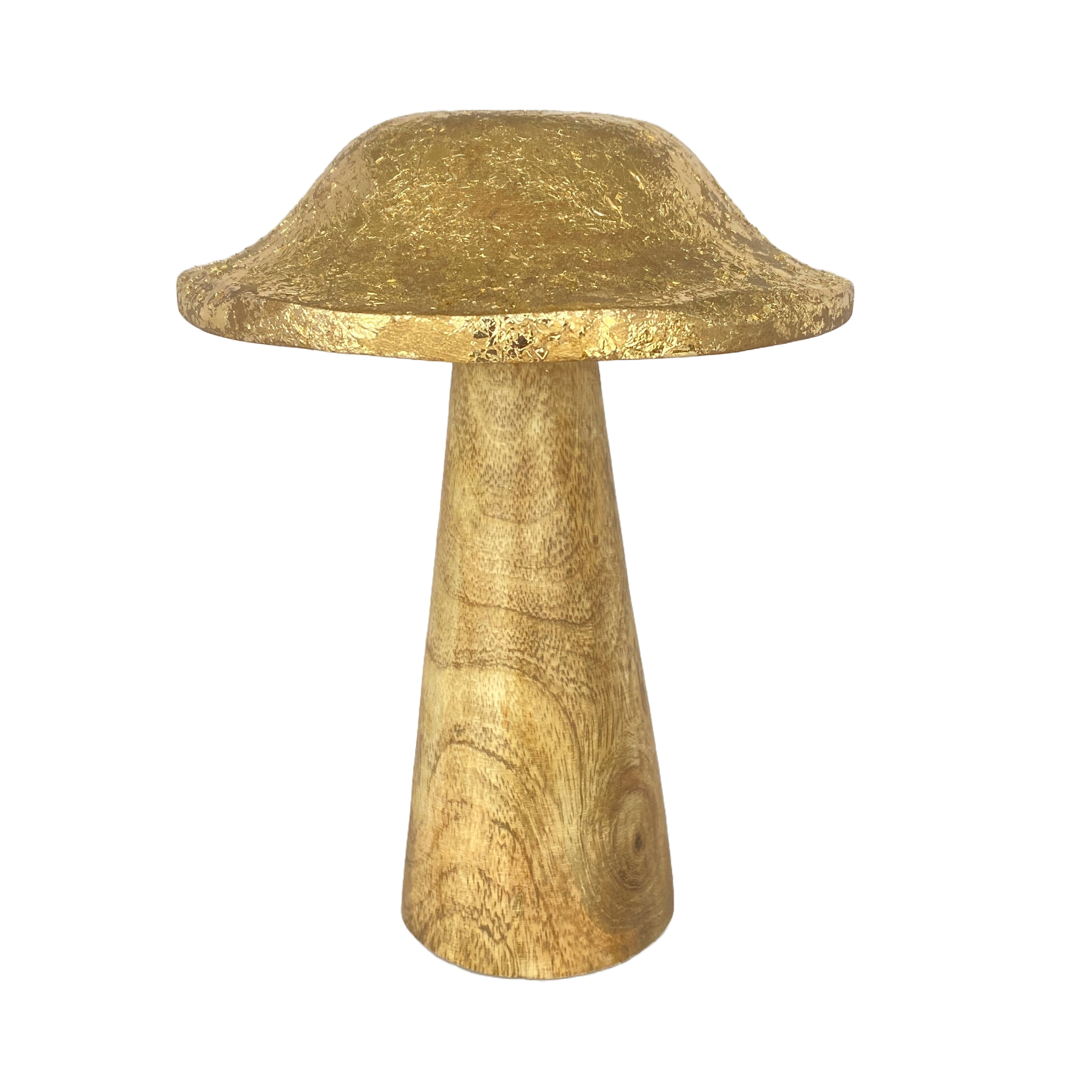 Figur Pilz, Natur Gold H: 12 cm Decofinder