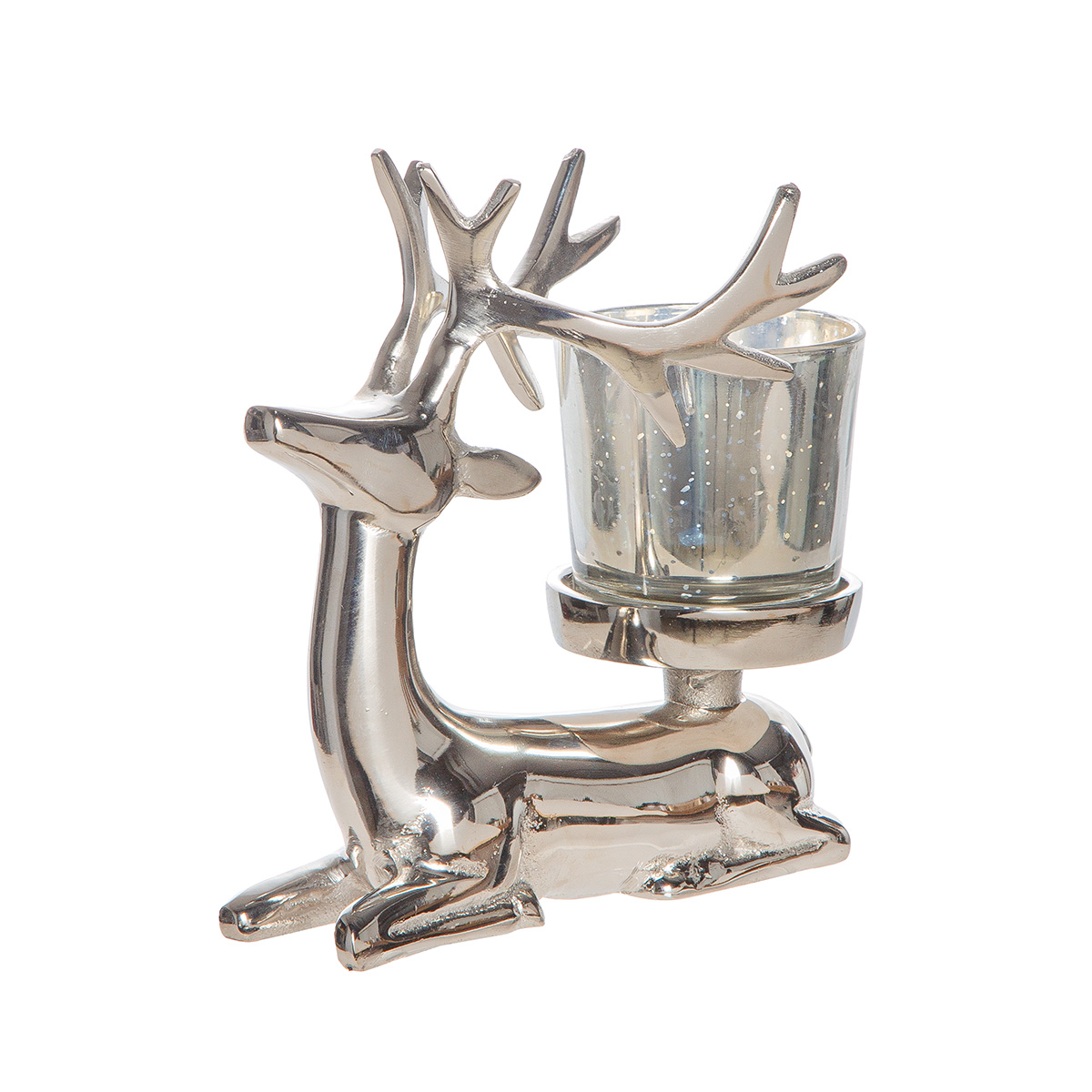 Gilde Kerzenständer Hirsch, Aksel, Gold H: 14 cm  | Schubiger Möbel