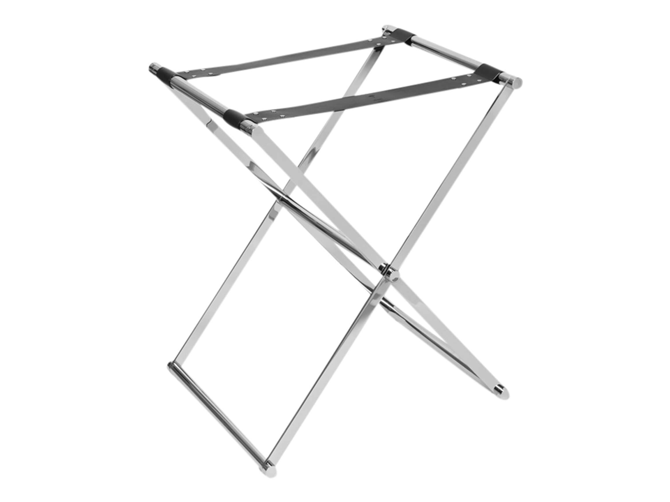 Beistelltisch Klappbar mit Tablet xl Schwarz Aus Leder