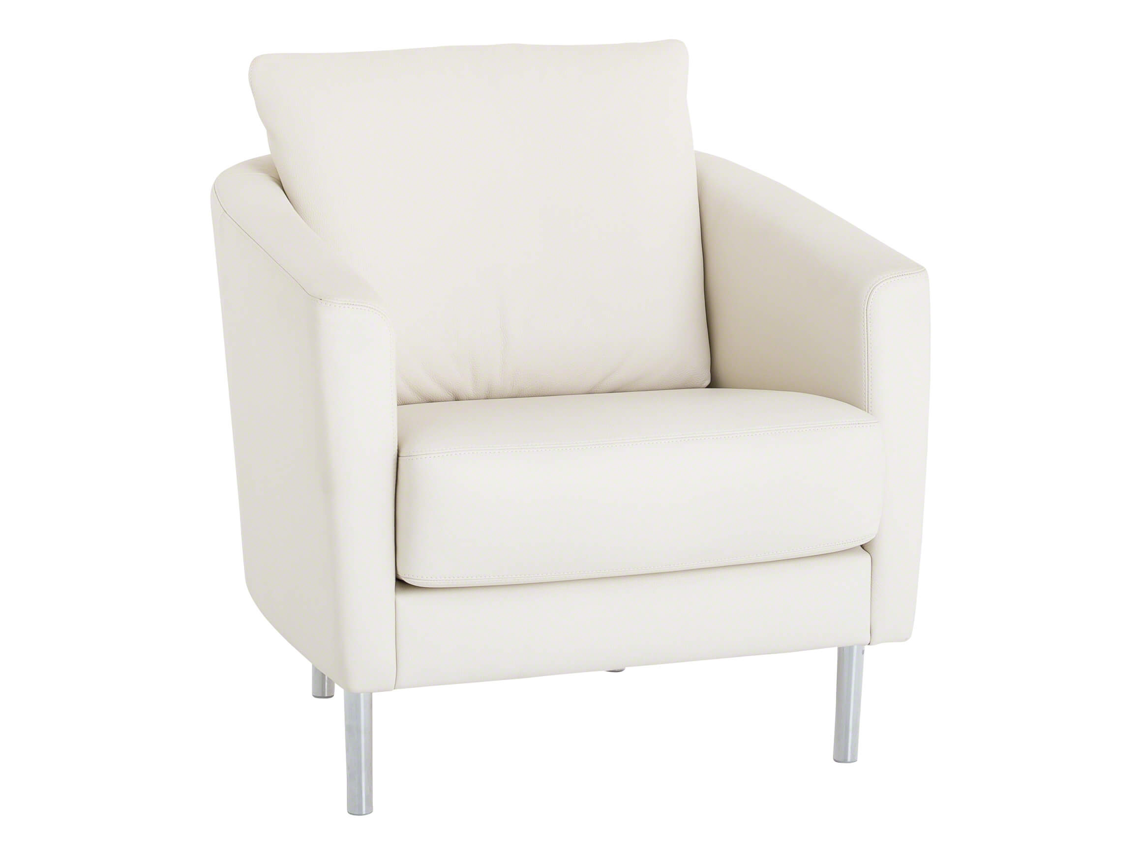 Sessel Movie, Rancho, Chromfüsse Glanz, B 79 cm T 81 cm H 78-83 cm, Farbe: Ecru