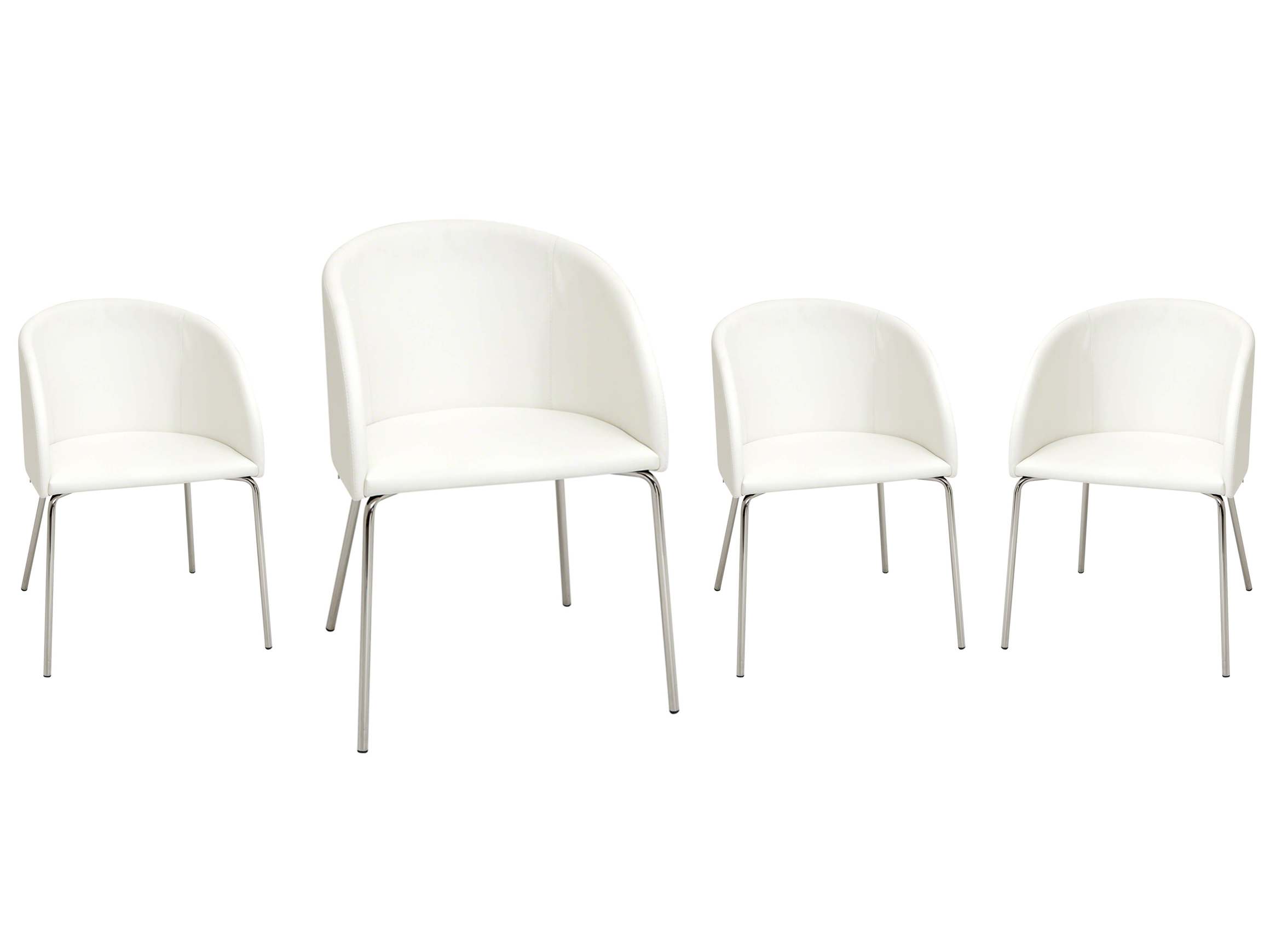 Stuhl Now! Dining, Textilleder Weiss, Metall, b 55,5 cm