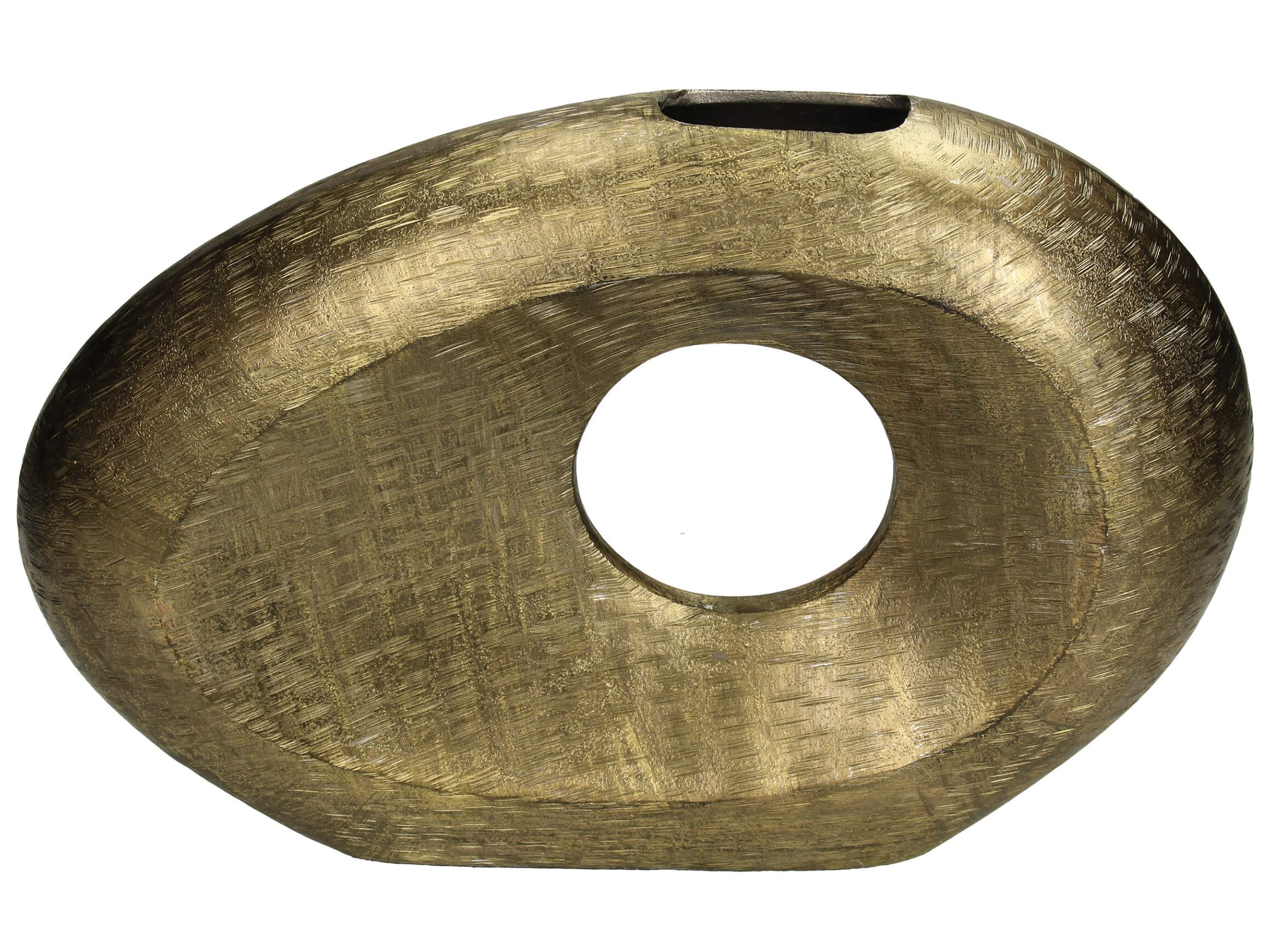 Kersten Vase Aluminium Oval H: 23 cm  | Schubiger Möbel