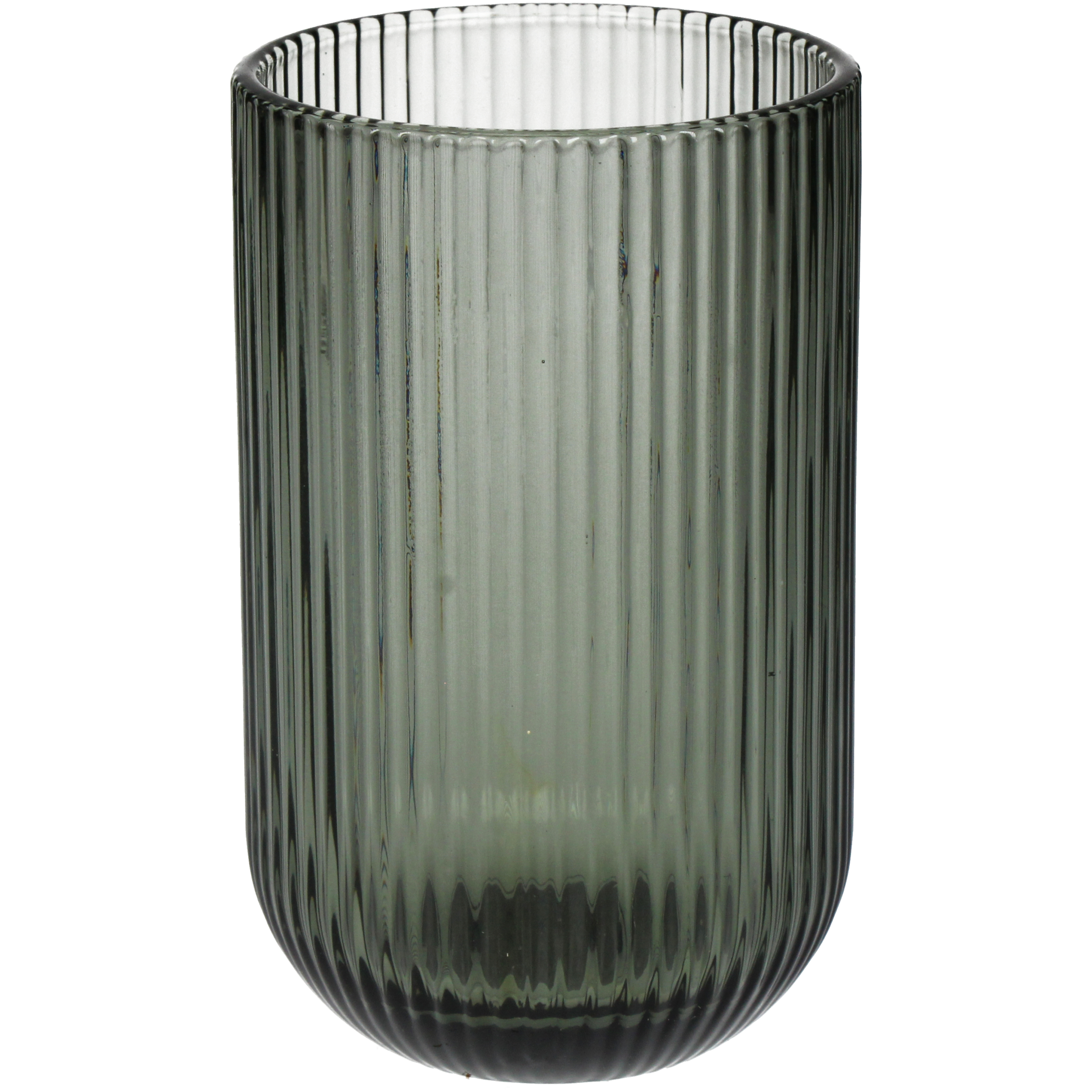 Kersten Trinkglas Stripe, Glas, Grau H: 13 cm  | Schubiger Möbel