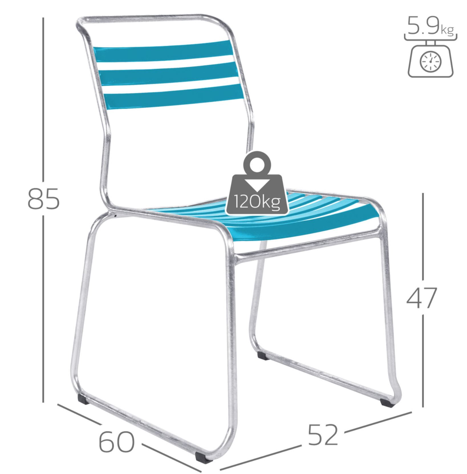 Lättlistuhl mit Kufen Säntis Schaffner / Farbe: Pastellgrün