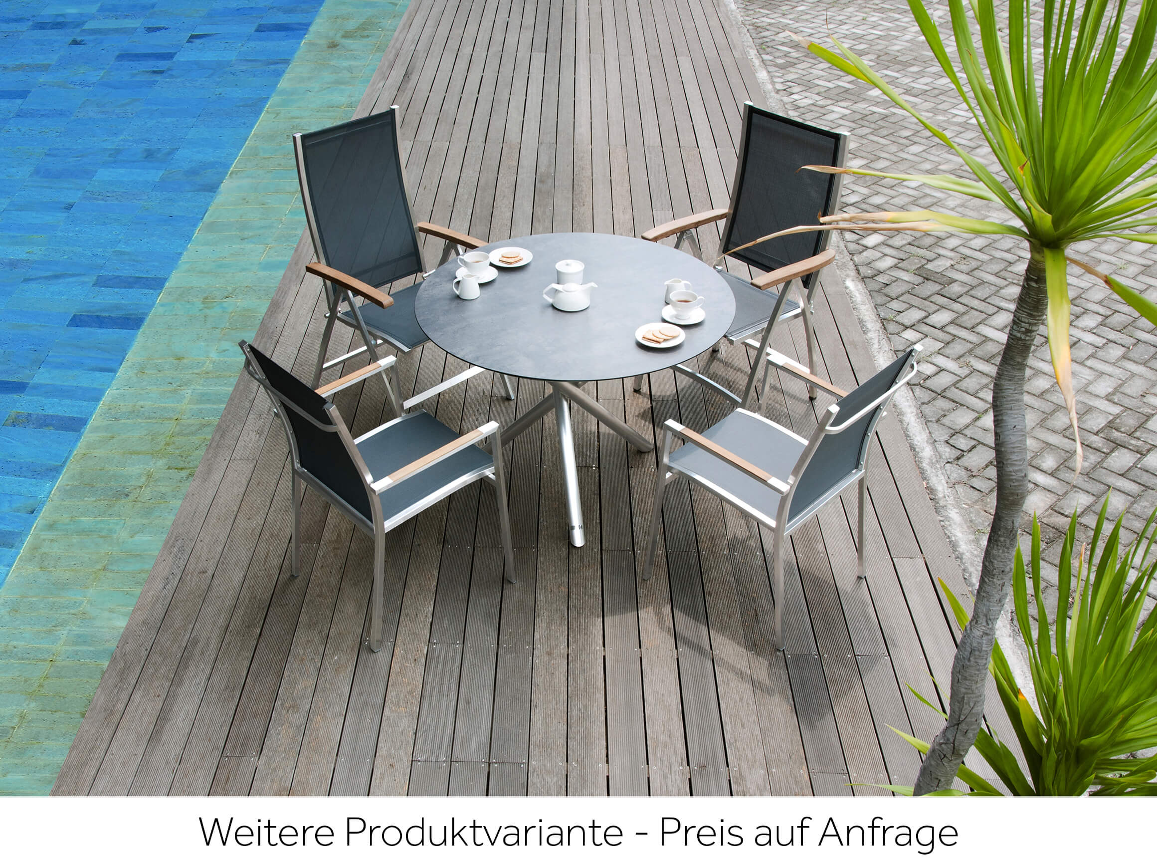 Table de jardin Mikado Blaser und Trösch / Couleur : gris