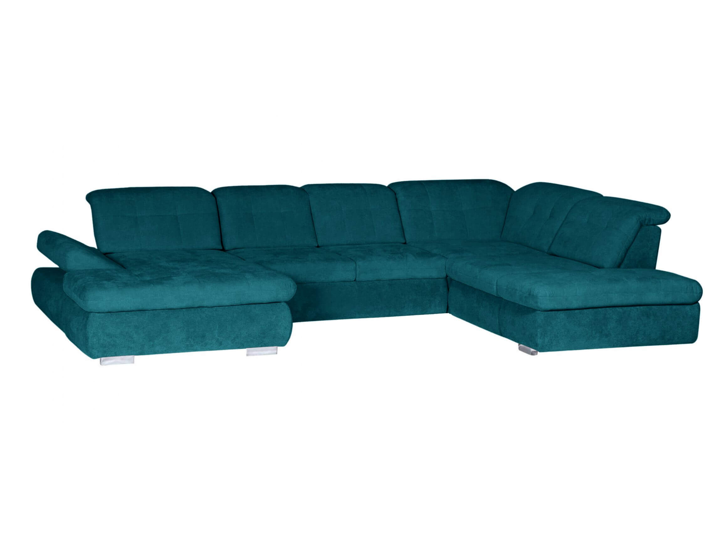 Ecksofa Sursee Basic Polipol / Farbe: Petrol / Material: Stoff Basic