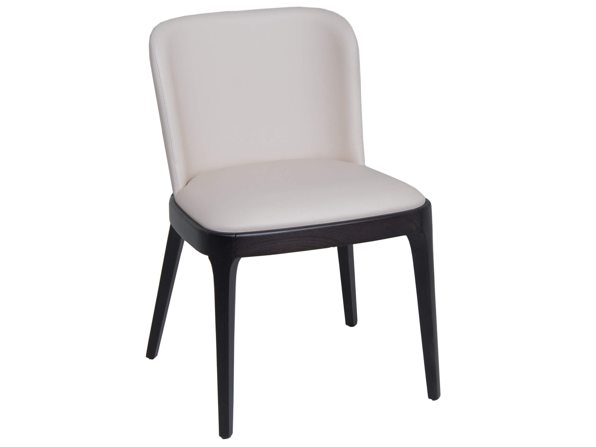 Stuhl Magda Cattelan/ Farbe: Beige / Material: Leder / Masse (BxT) :53x55 cm