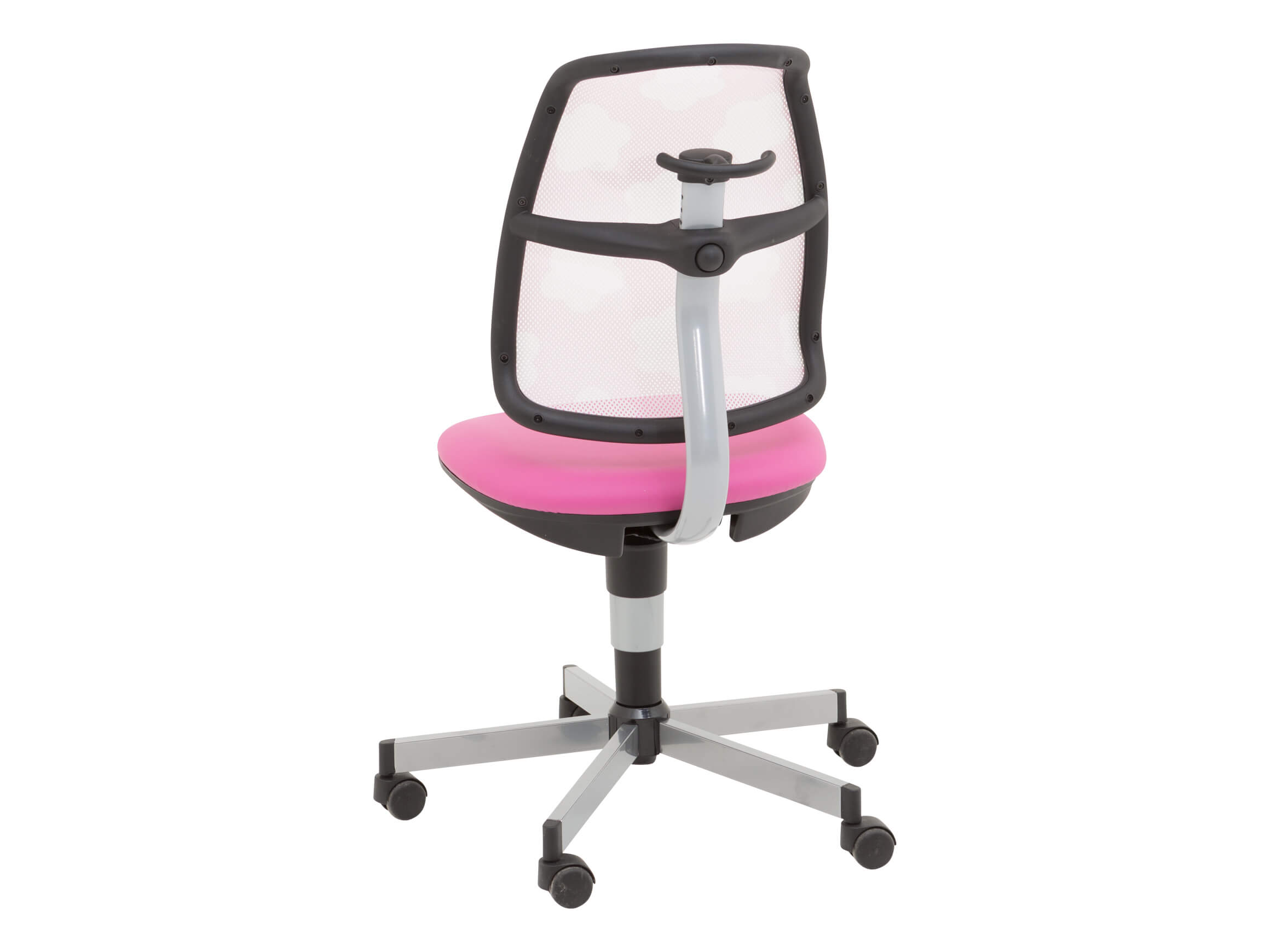 Chaise de bureau Side, filet rose, réglable en continu, b 44
