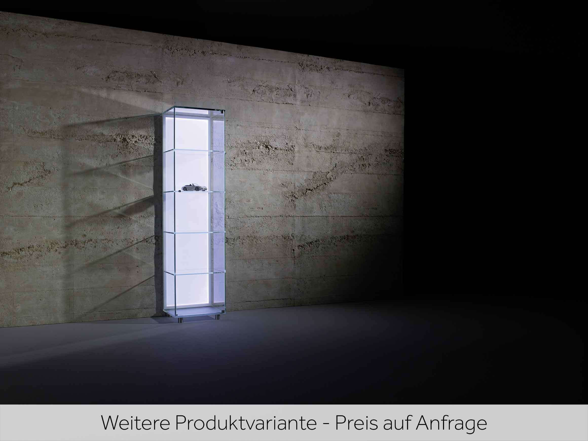 Vitrine Sorin, Glas Optiwhite, Beleuchtet, b 45 cm t 38 cm h 180 cm