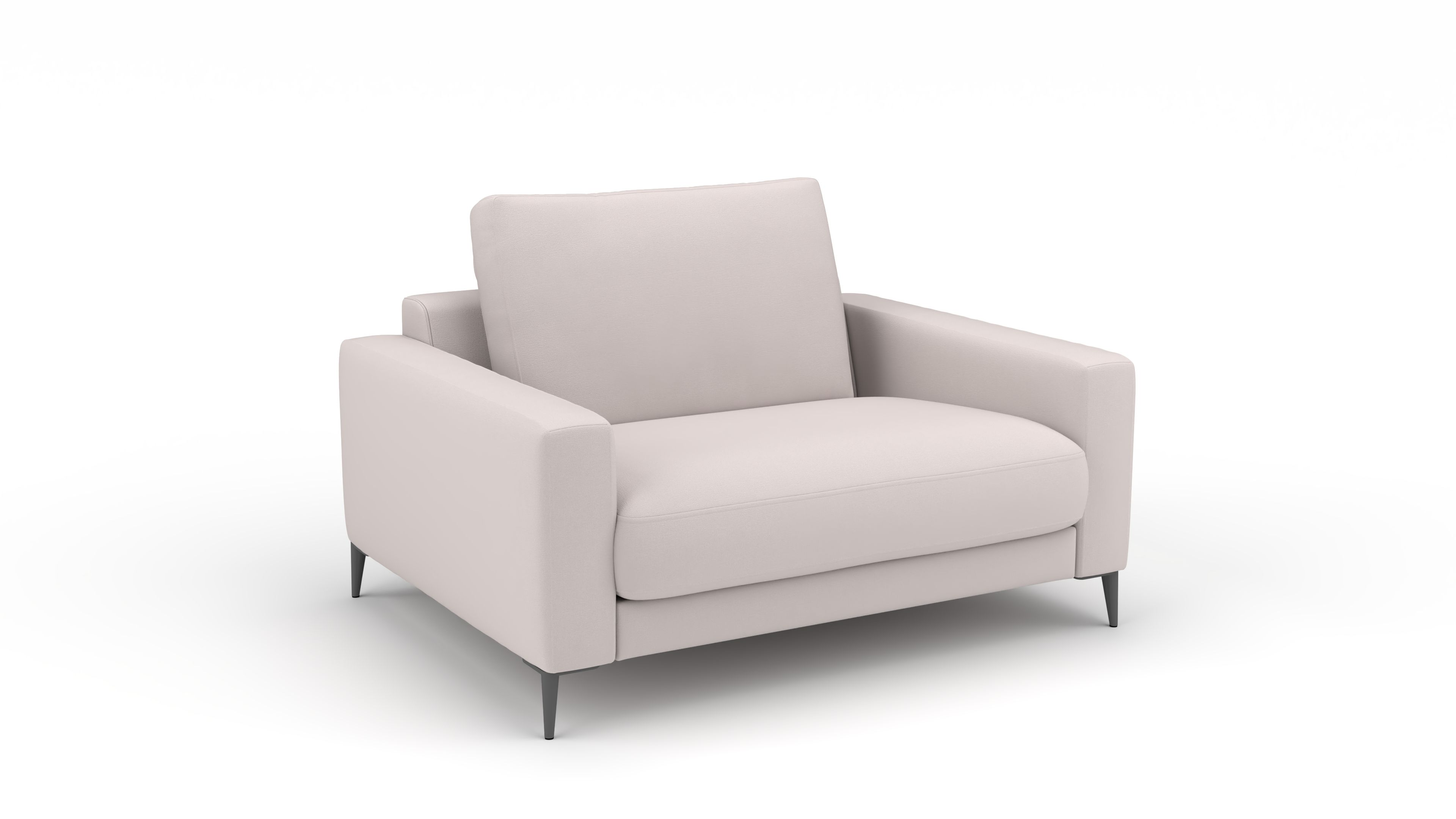 Sofa Mercury 1.5-Sitzer UrbanDesign / Farbe: White / Bezugsmaterial: Stoff