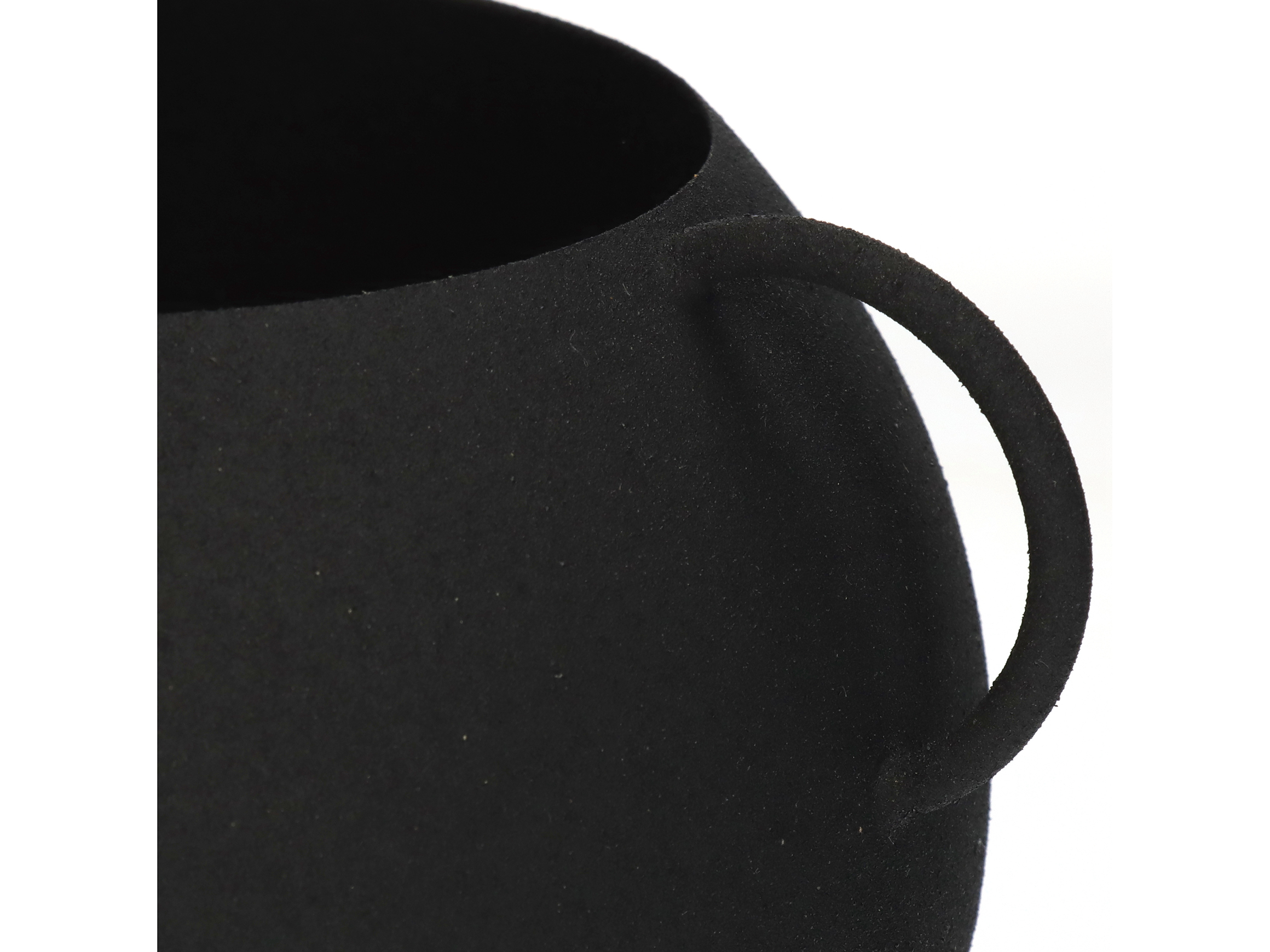 Vase Metall Schwarz H: 17 cm Kersten