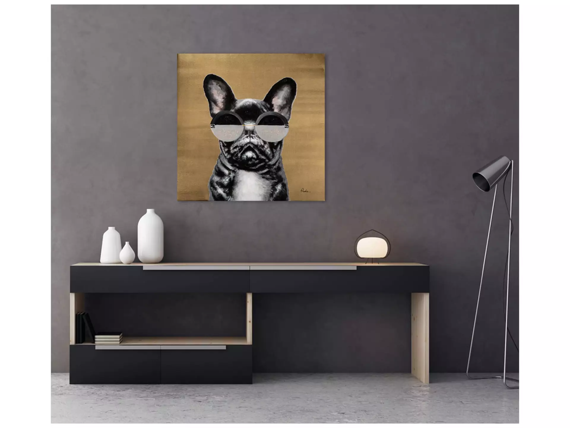 Bild Cool Dog image LAND / Grösse: 80 x 80 cm